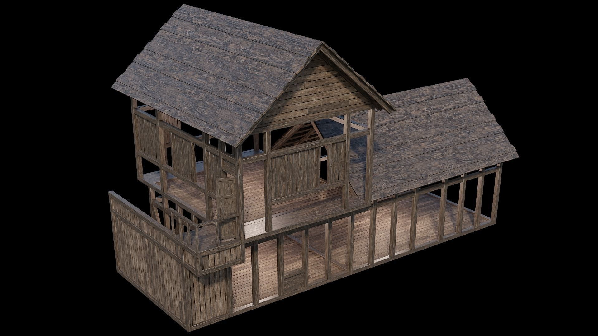 Medieval Village Pack  - 6 Assets - 4K Textures Game Ready Low-poly 3D model_37
