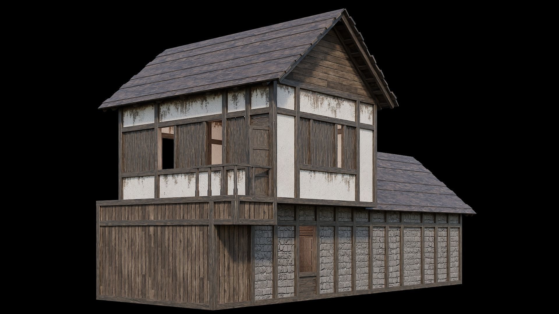 Medieval Village Pack  - 6 Assets - 4K Textures Game Ready Low-poly 3D model_22