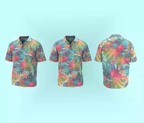 Men Hawaiian AOP Apparel Shirt
