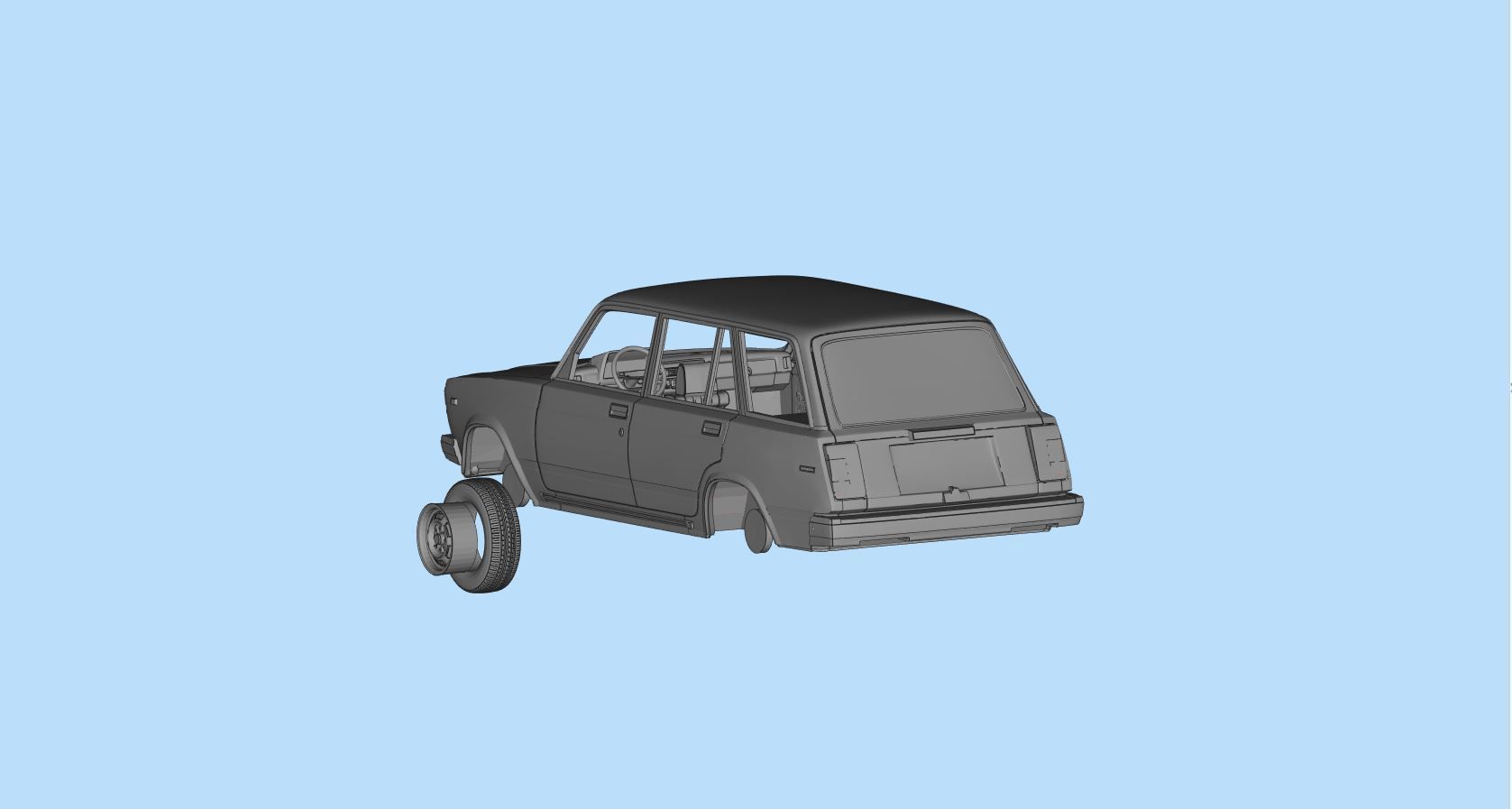 PrintablesSTL Lada Riva Nova Signet 2104 Classic Cars 3D print model_19