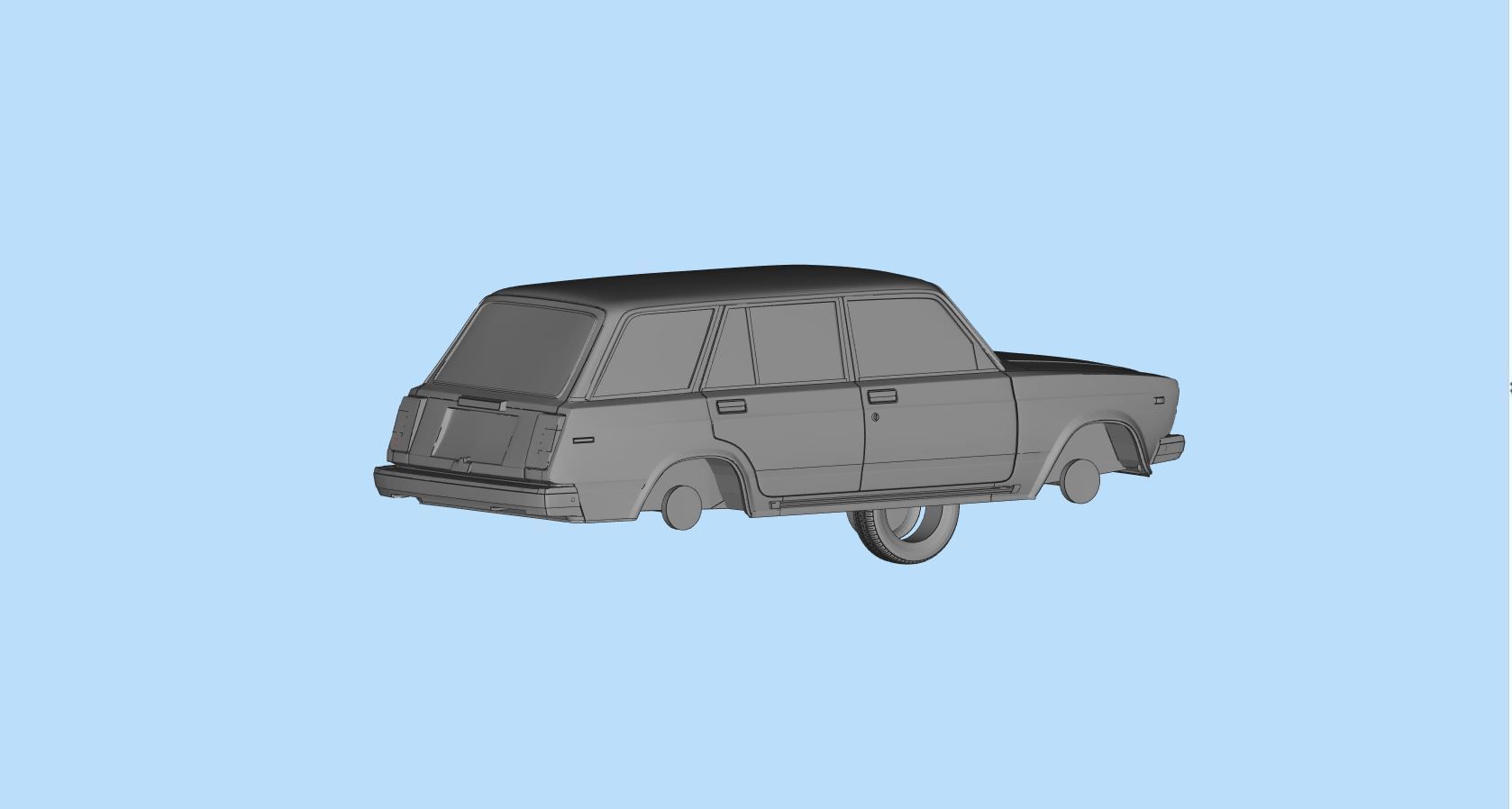 PrintablesSTL Lada Riva Nova Signet 2104 Classic Cars 3D print model_20
