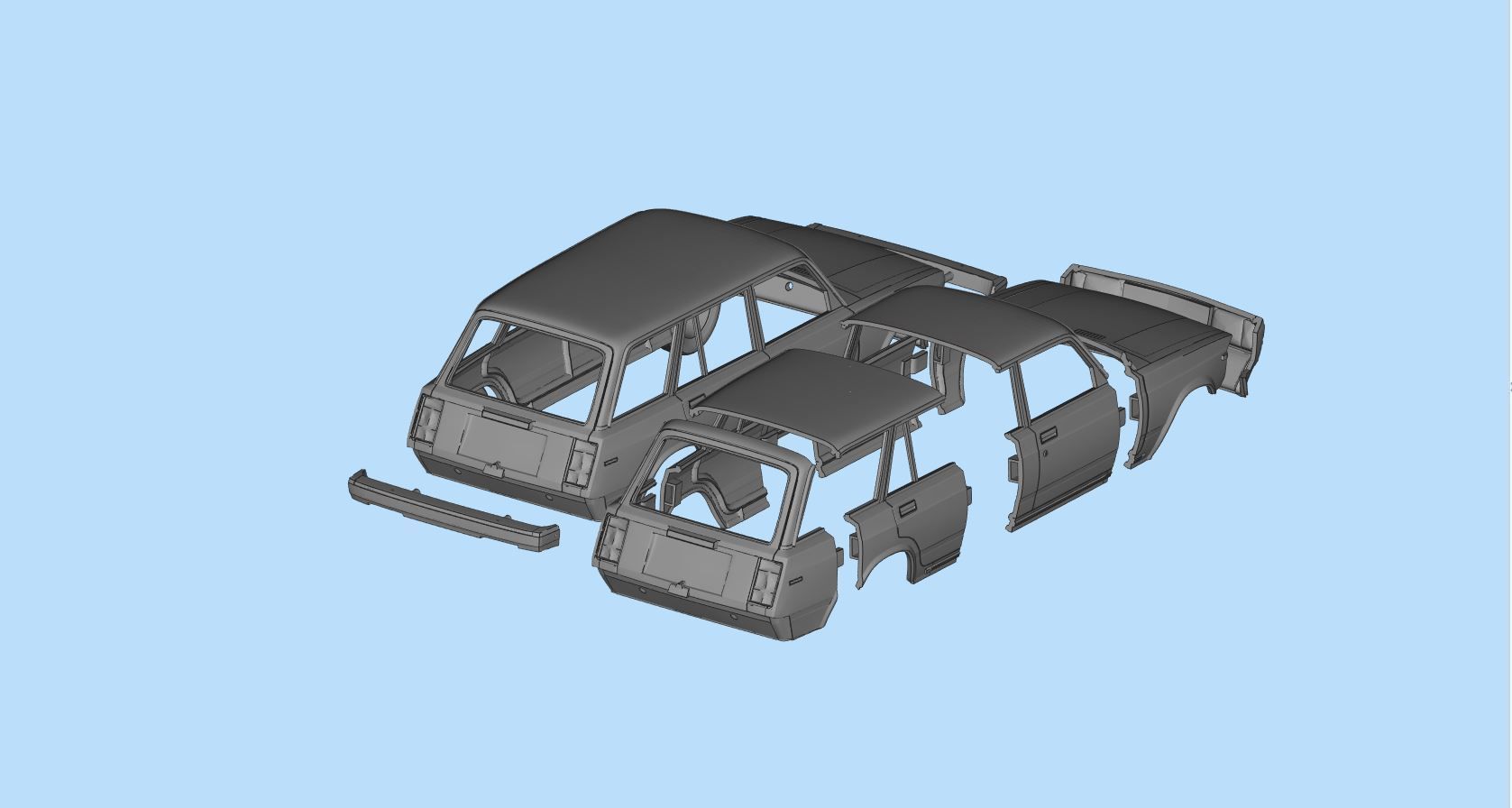 PrintablesSTL Lada Riva Nova Signet 2104 Classic Cars 3D print model_6