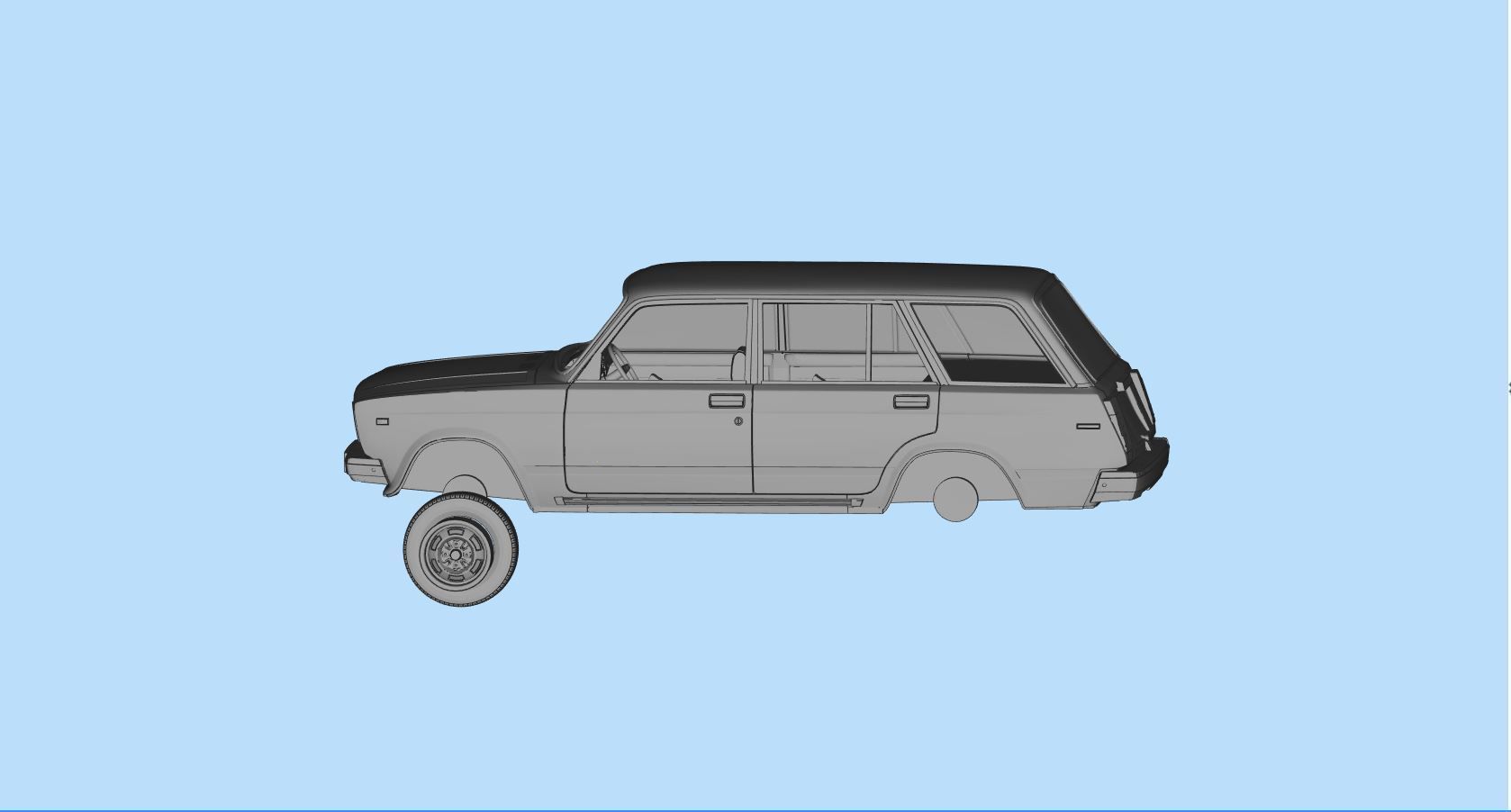 PrintablesSTL Lada Riva Nova Signet 2104 Classic Cars 3D print model_18