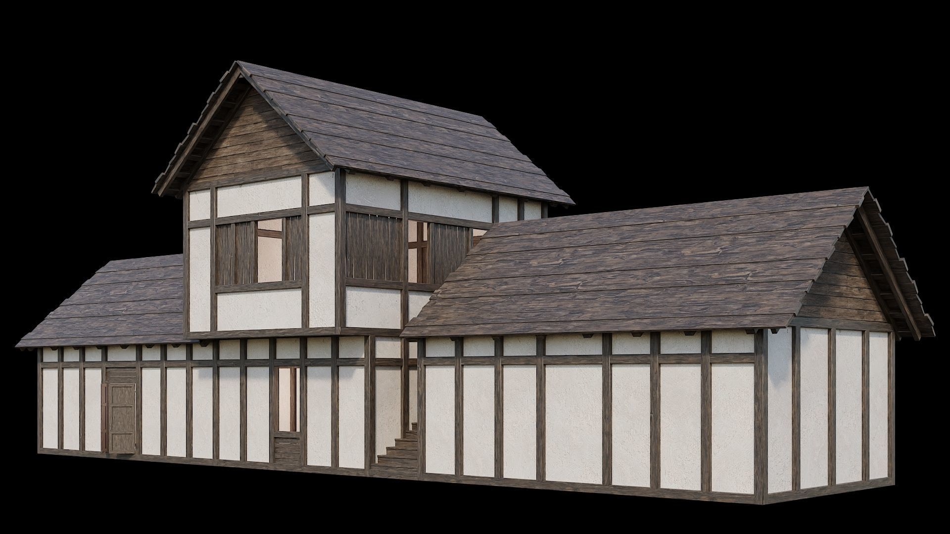 Medieval Village Pack - 6 Assets - 4K Textures Game Ready Low-poly 3D model_4
