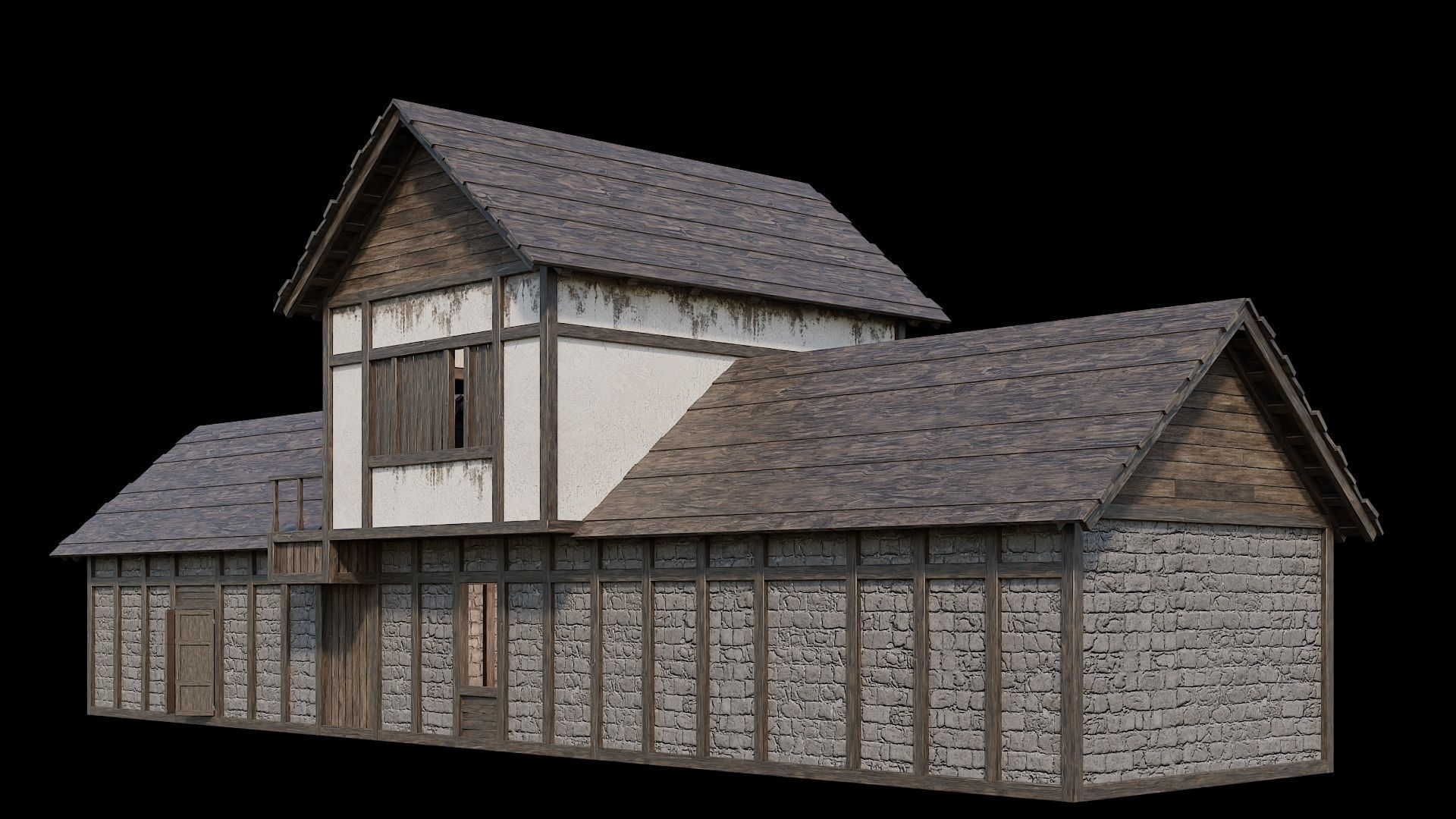 Medieval Village Pack - 6 Assets - 4K Textures Game Ready Low-poly 3D model_21