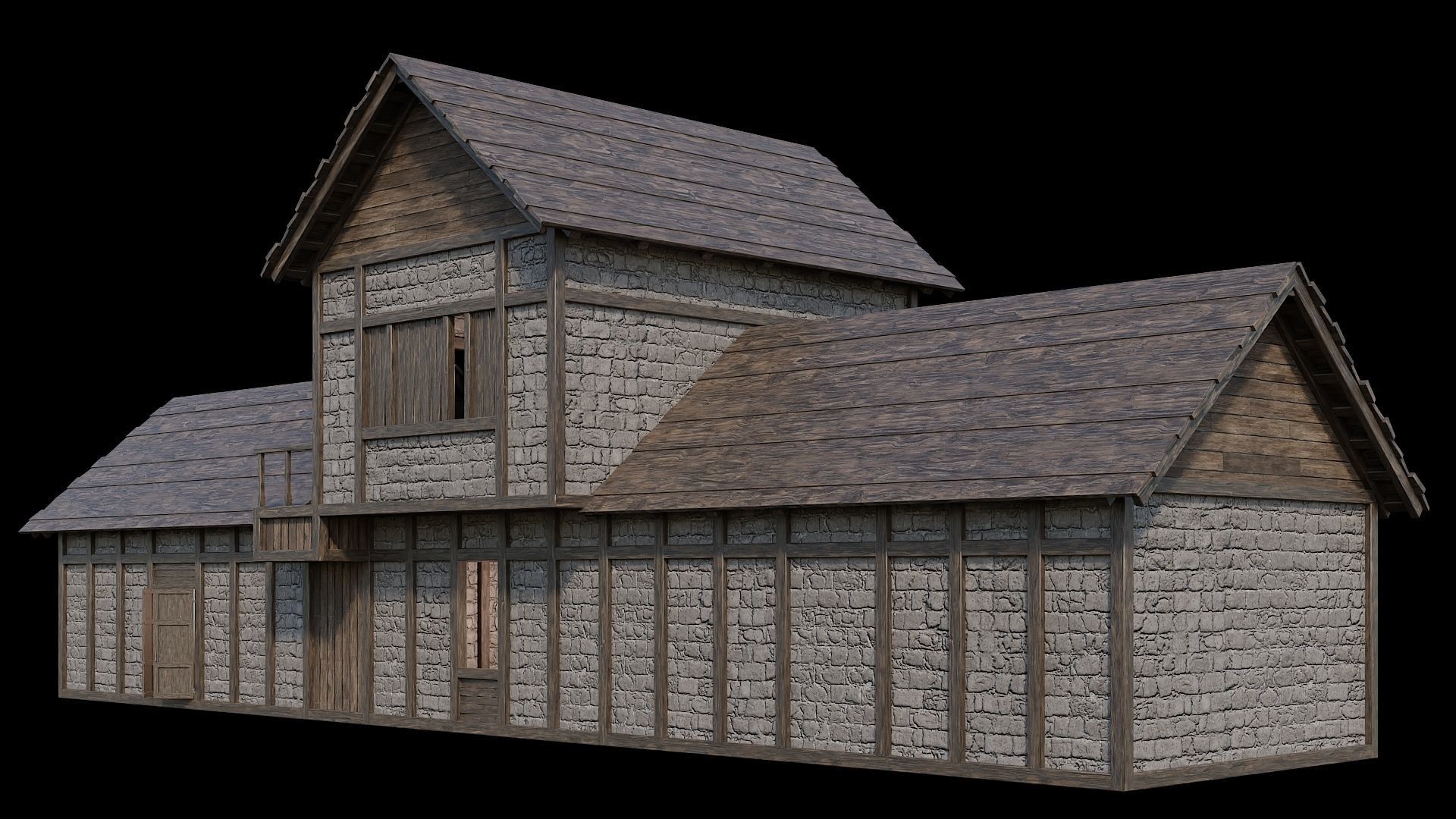 Medieval Village Pack - 6 Assets - 4K Textures Game Ready Low-poly 3D model_15