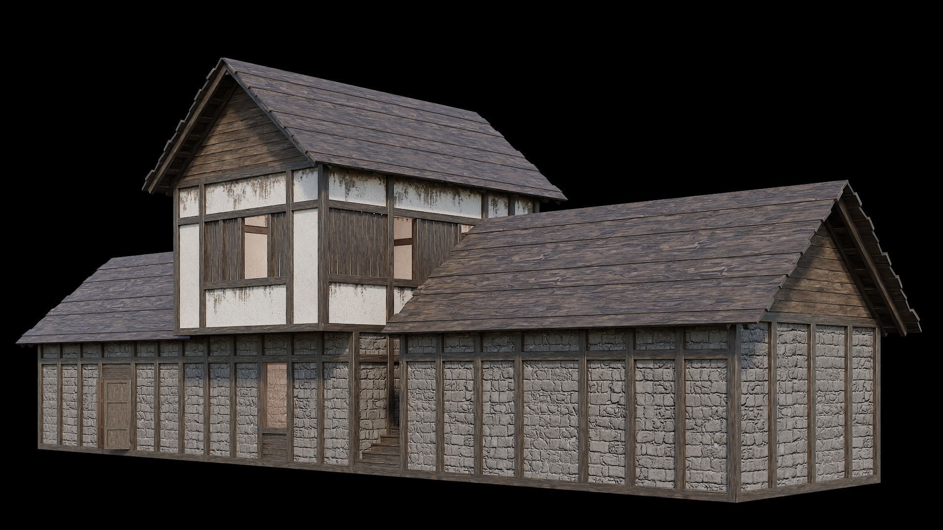 Medieval Village Pack - 6 Assets - 4K Textures Game Ready Low-poly 3D model_23