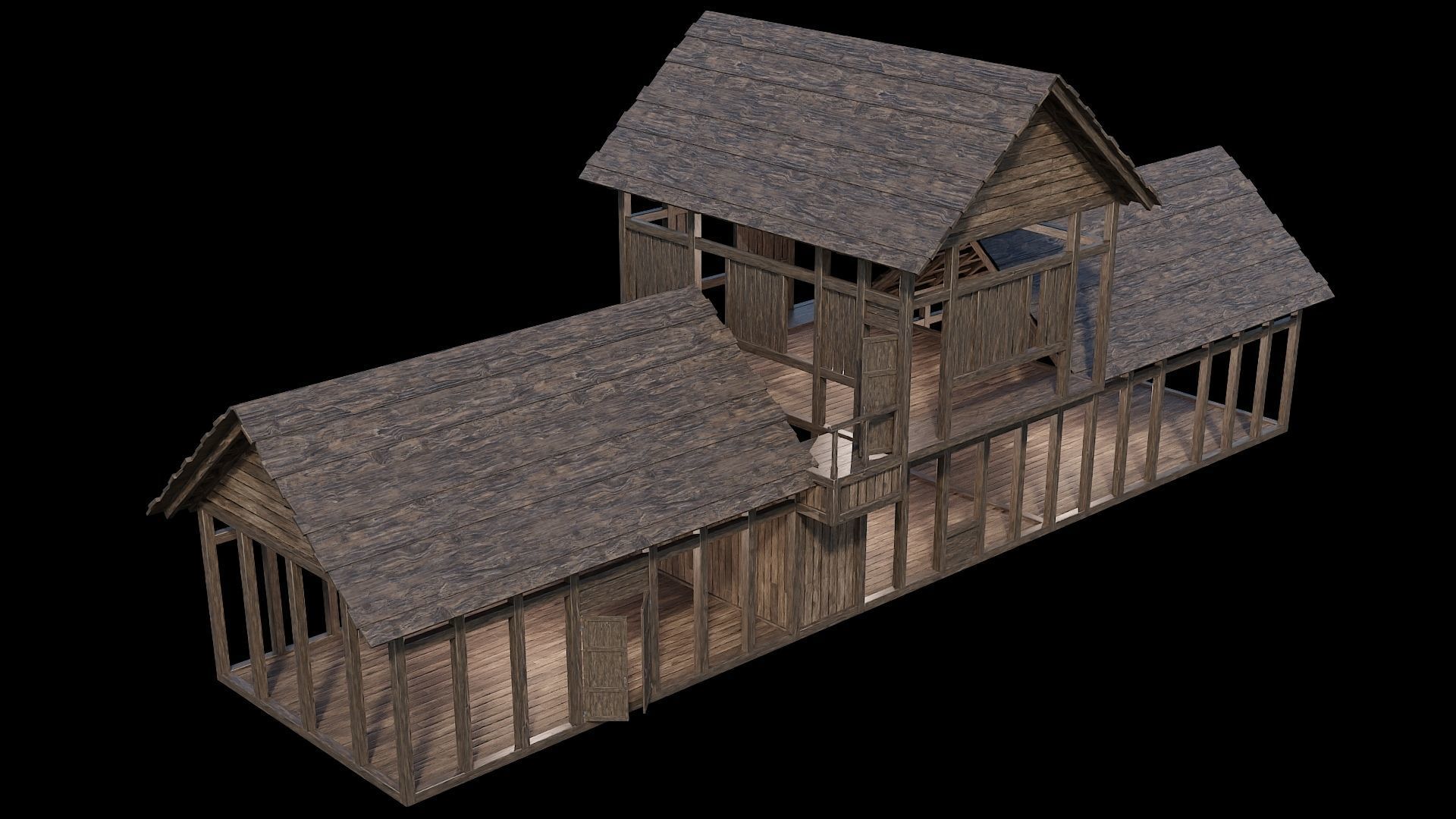 Medieval Village Pack - 6 Assets - 4K Textures Game Ready Low-poly 3D model_37