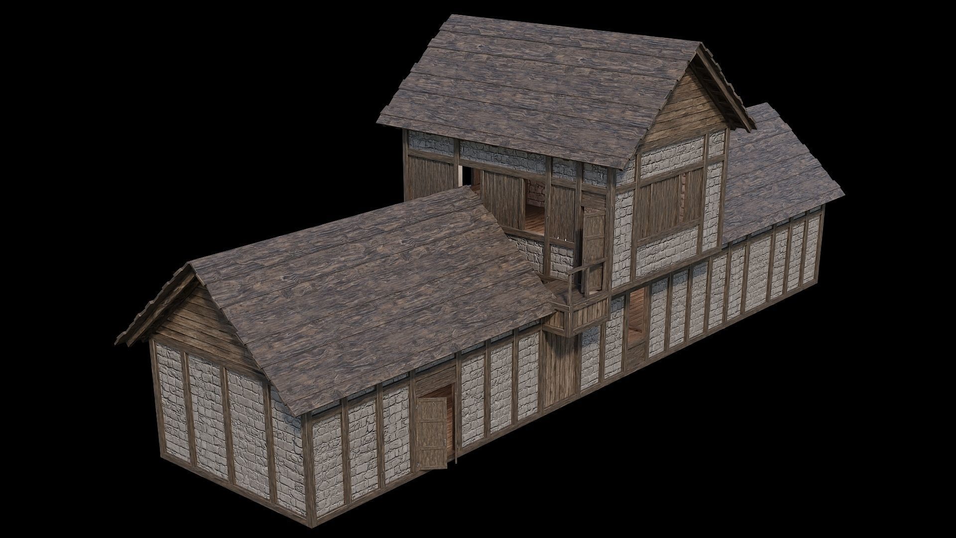 Medieval Village Pack - 6 Assets - 4K Textures Game Ready Low-poly 3D model_19