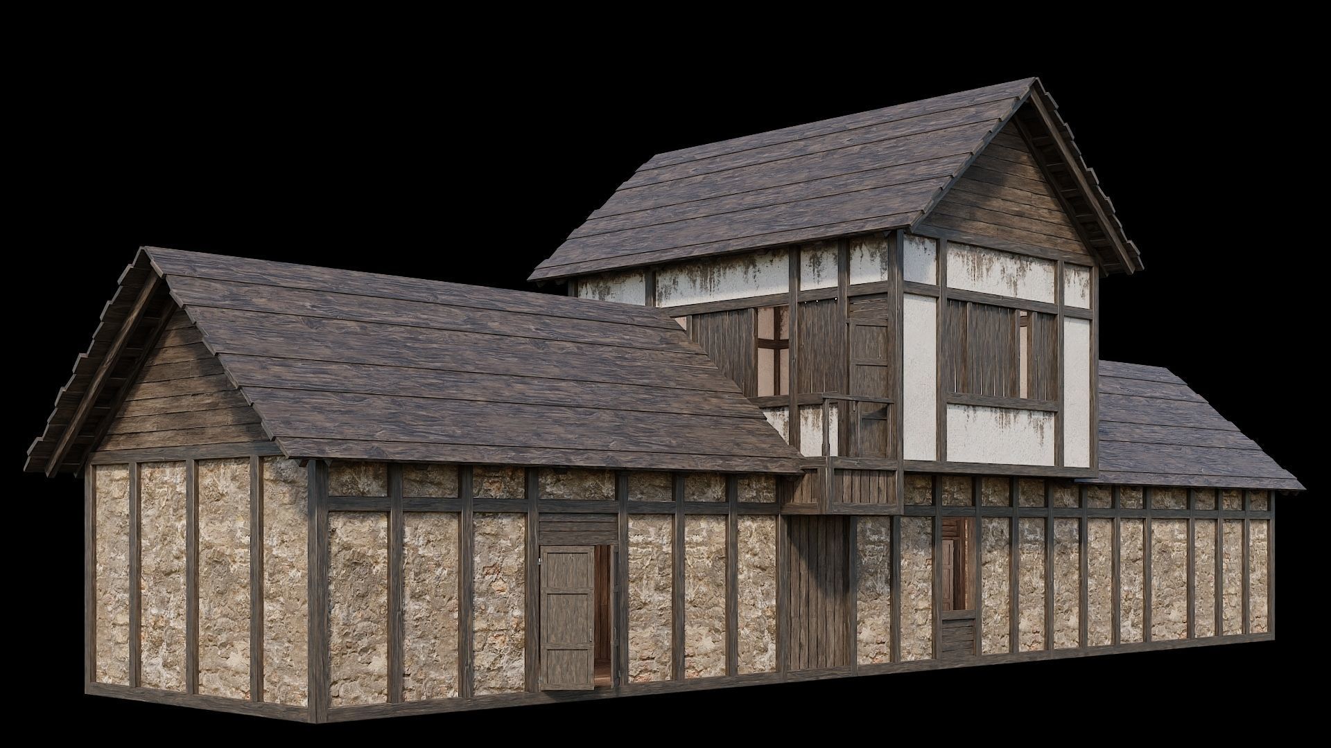 Medieval Village Pack - 6 Assets - 4K Textures Game Ready Low-poly 3D model_28