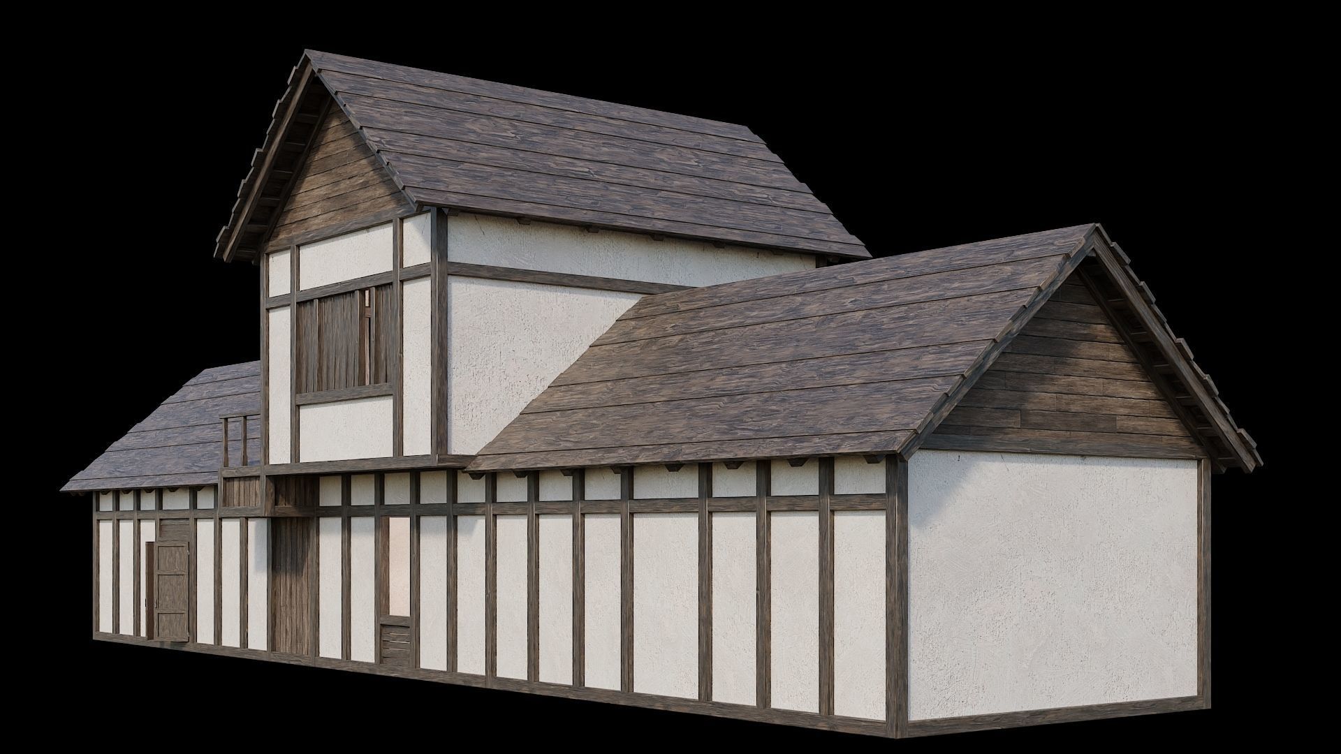 Medieval Village Pack - 6 Assets - 4K Textures Game Ready Low-poly 3D model_2