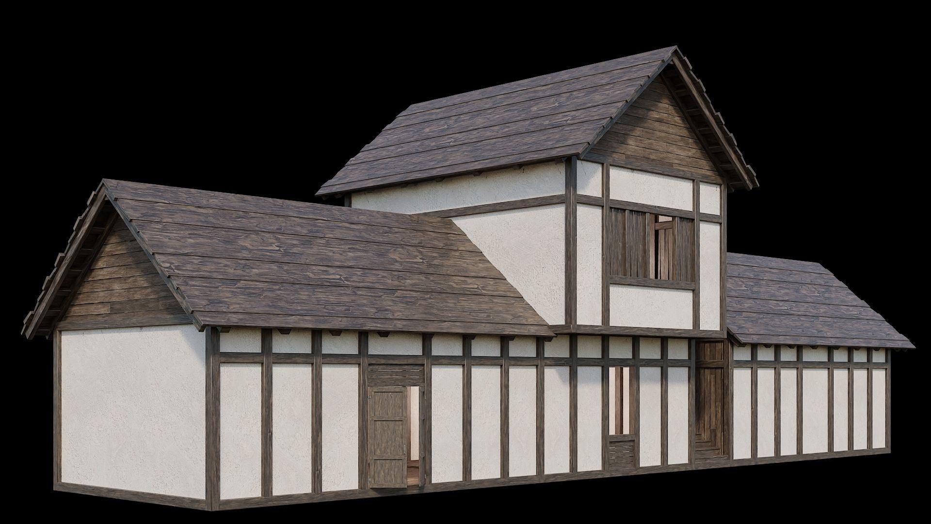 Medieval Village Pack - 6 Assets - 4K Textures Game Ready Low-poly 3D model_1