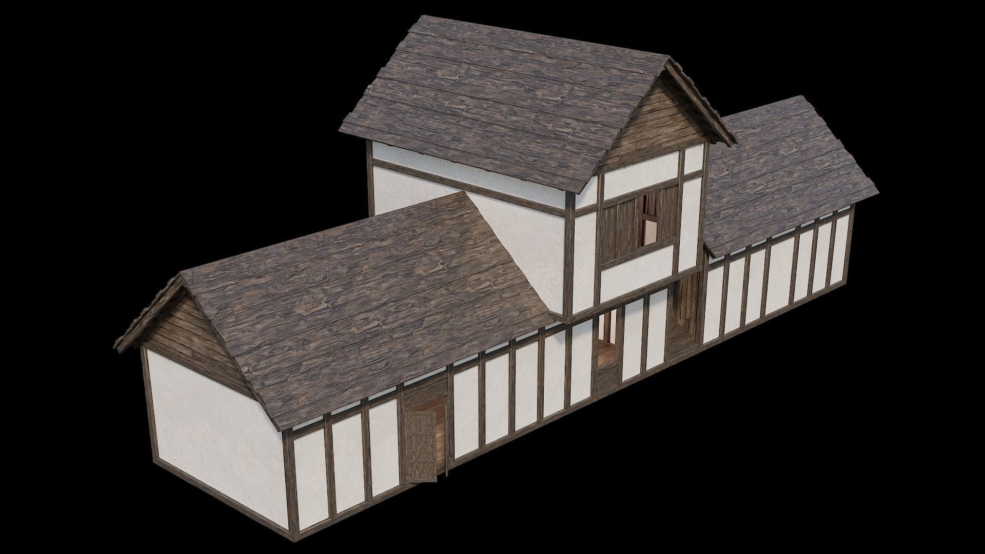 Medieval Village Pack - 6 Assets - 4K Textures Game Ready Low-poly 3D model_5