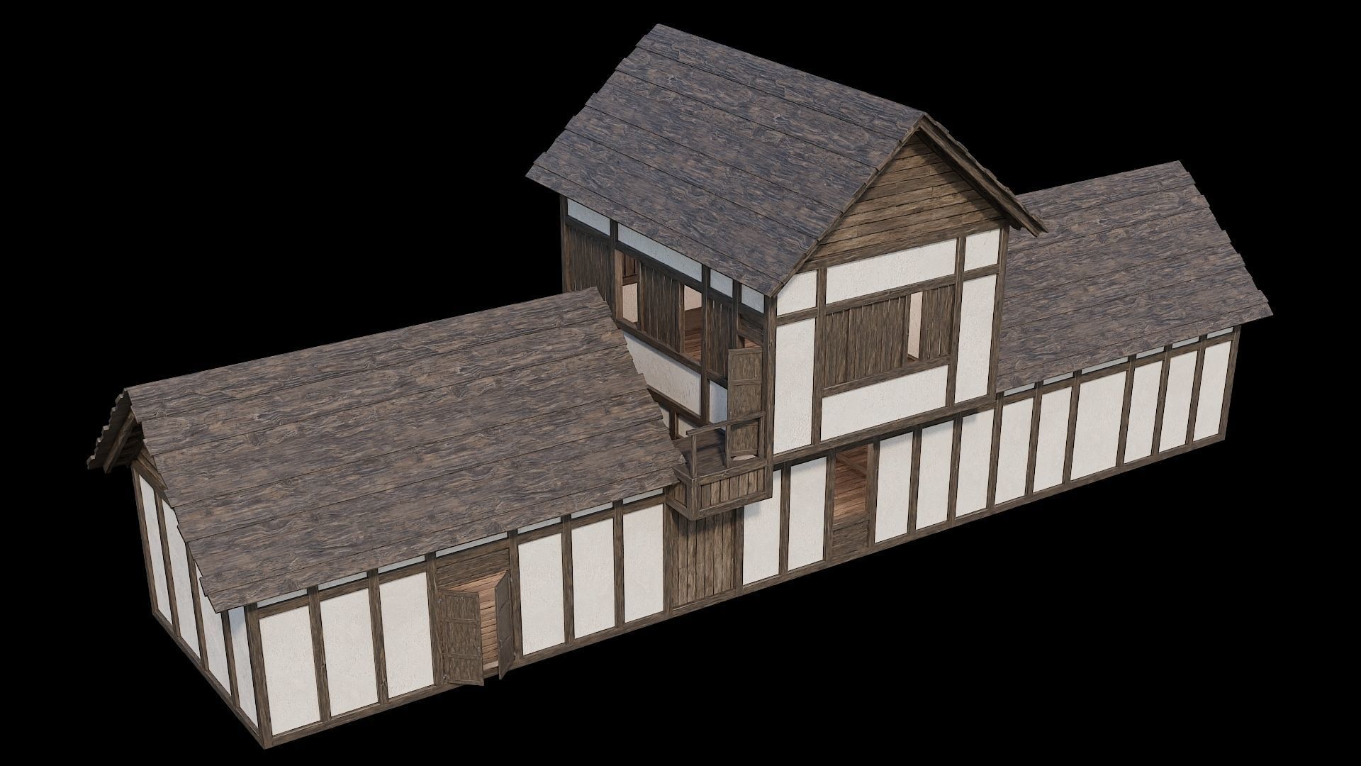 Medieval Village Pack - 6 Assets - 4K Textures Game Ready Low-poly 3D model_6
