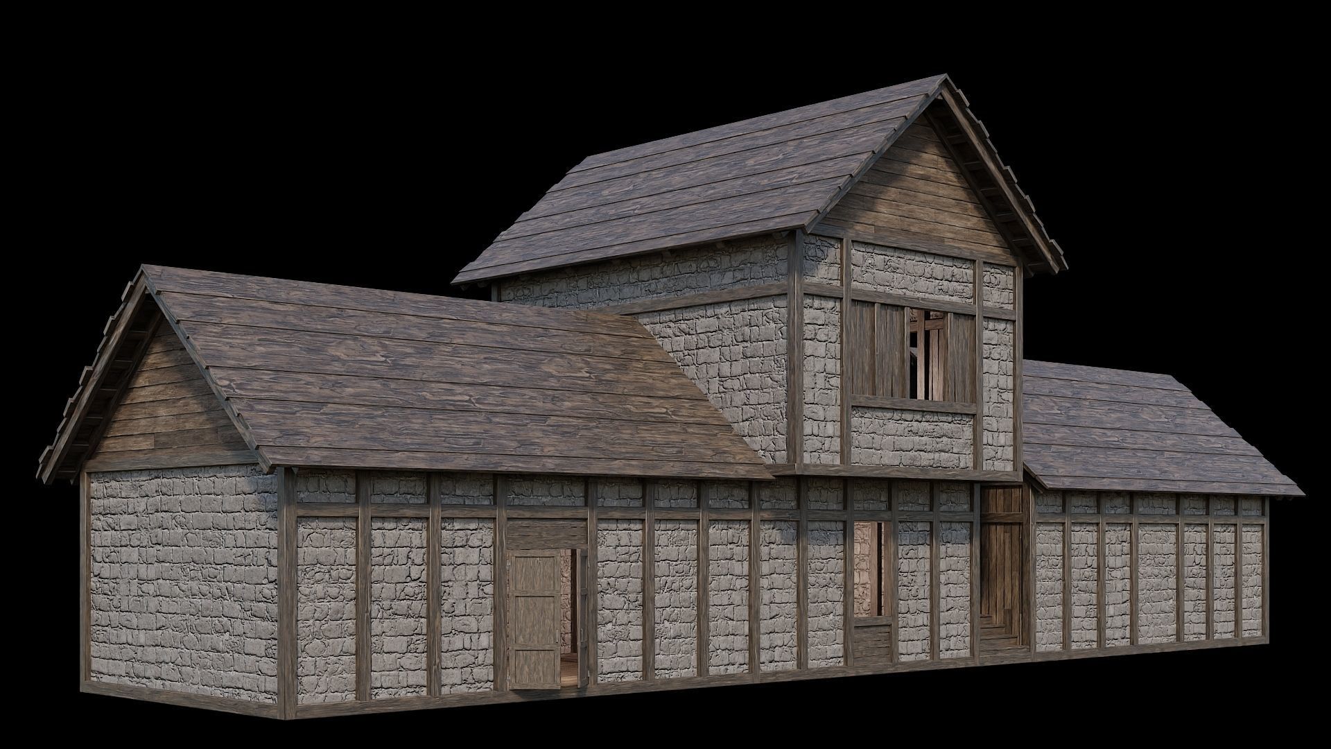 Medieval Village Pack - 6 Assets - 4K Textures Game Ready Low-poly 3D model_14