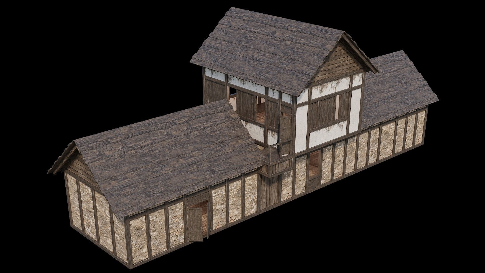 Medieval Village Pack - 6 Assets - 4K Textures Game Ready Low-poly 3D model_31