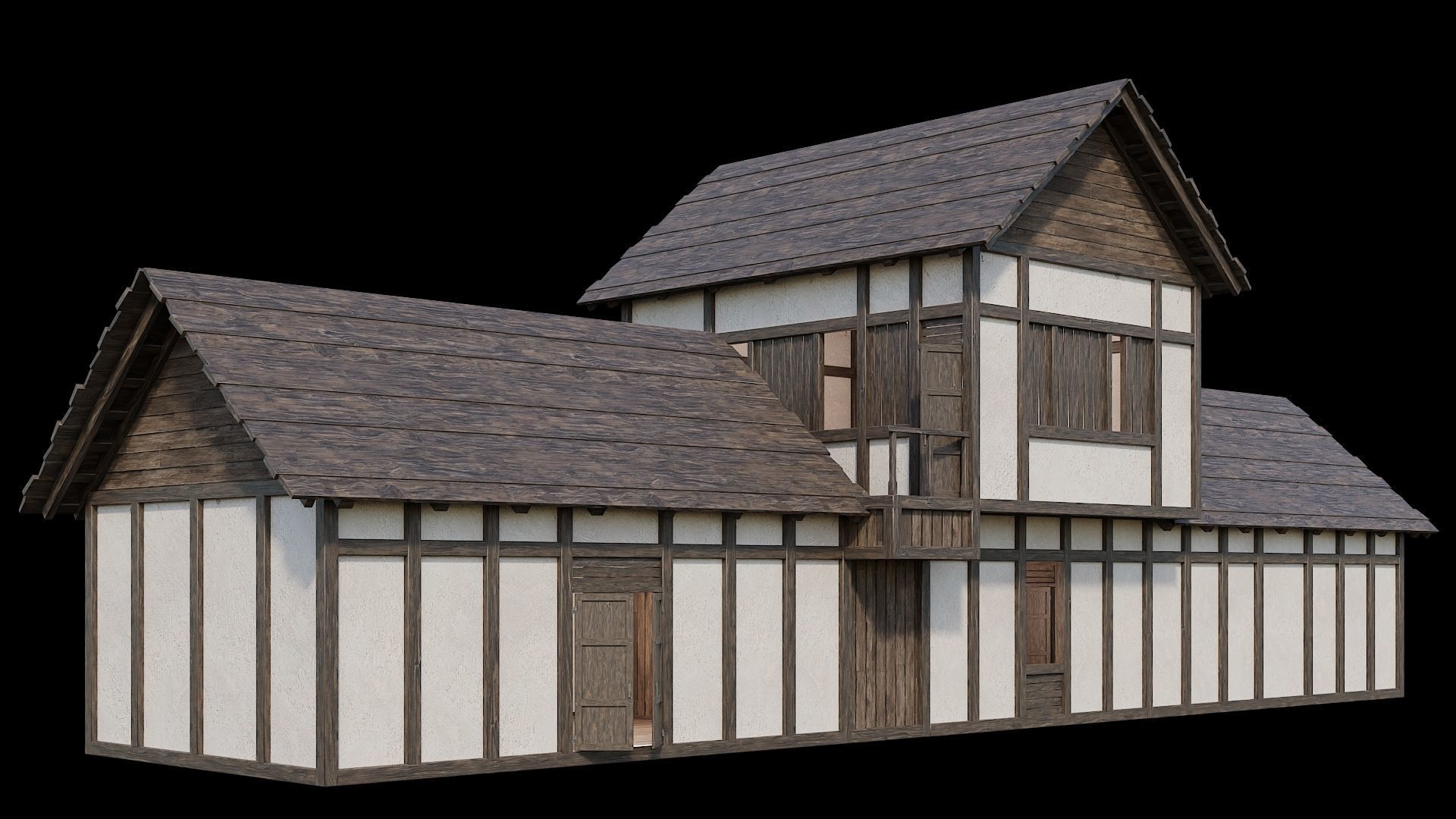 Medieval Village Pack - 6 Assets - 4K Textures Game Ready Low-poly 3D model_3