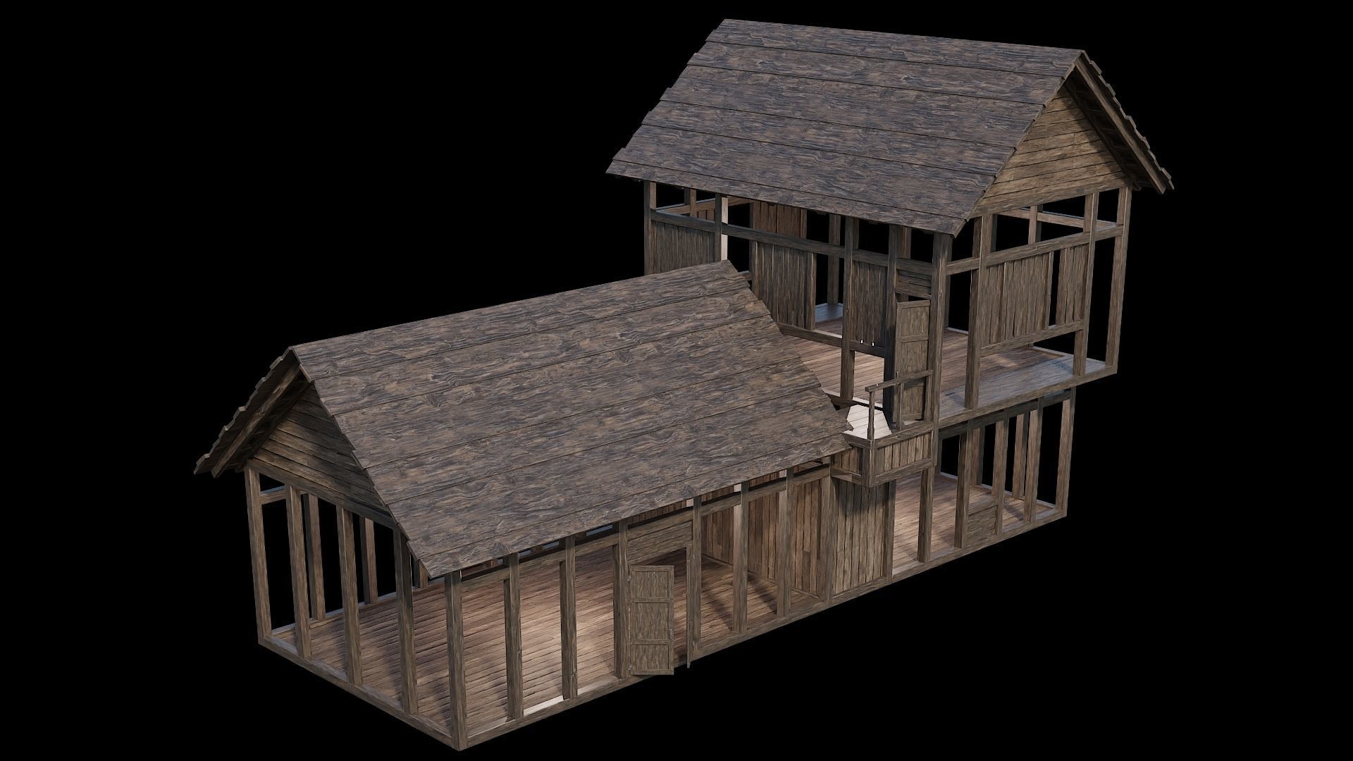 Medieval Village Pack - 6 Assets - 4K Textures Game Ready Low-poly 3D model_37