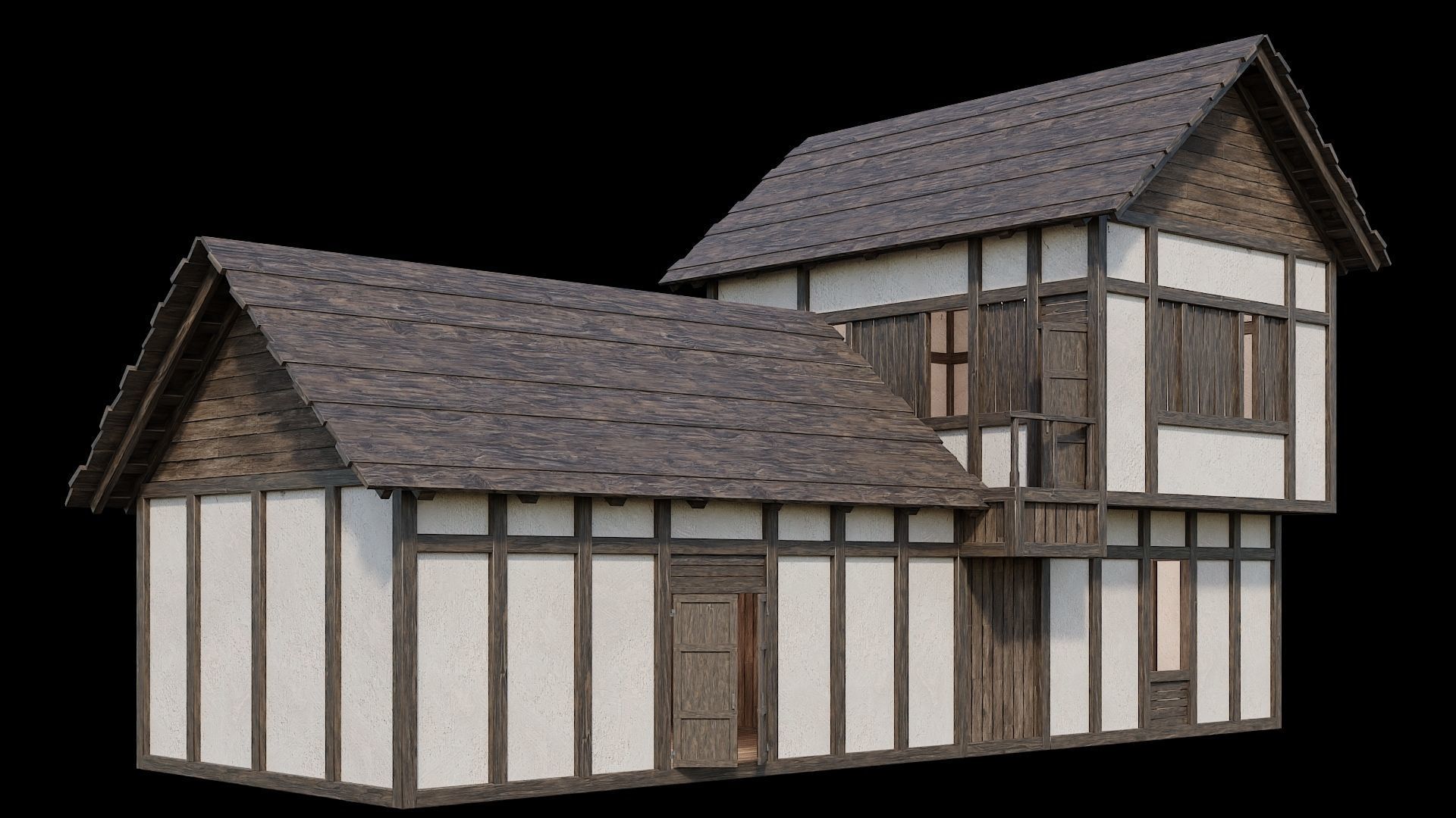 Medieval Village Pack - 6 Assets - 4K Textures Game Ready Low-poly 3D model_3