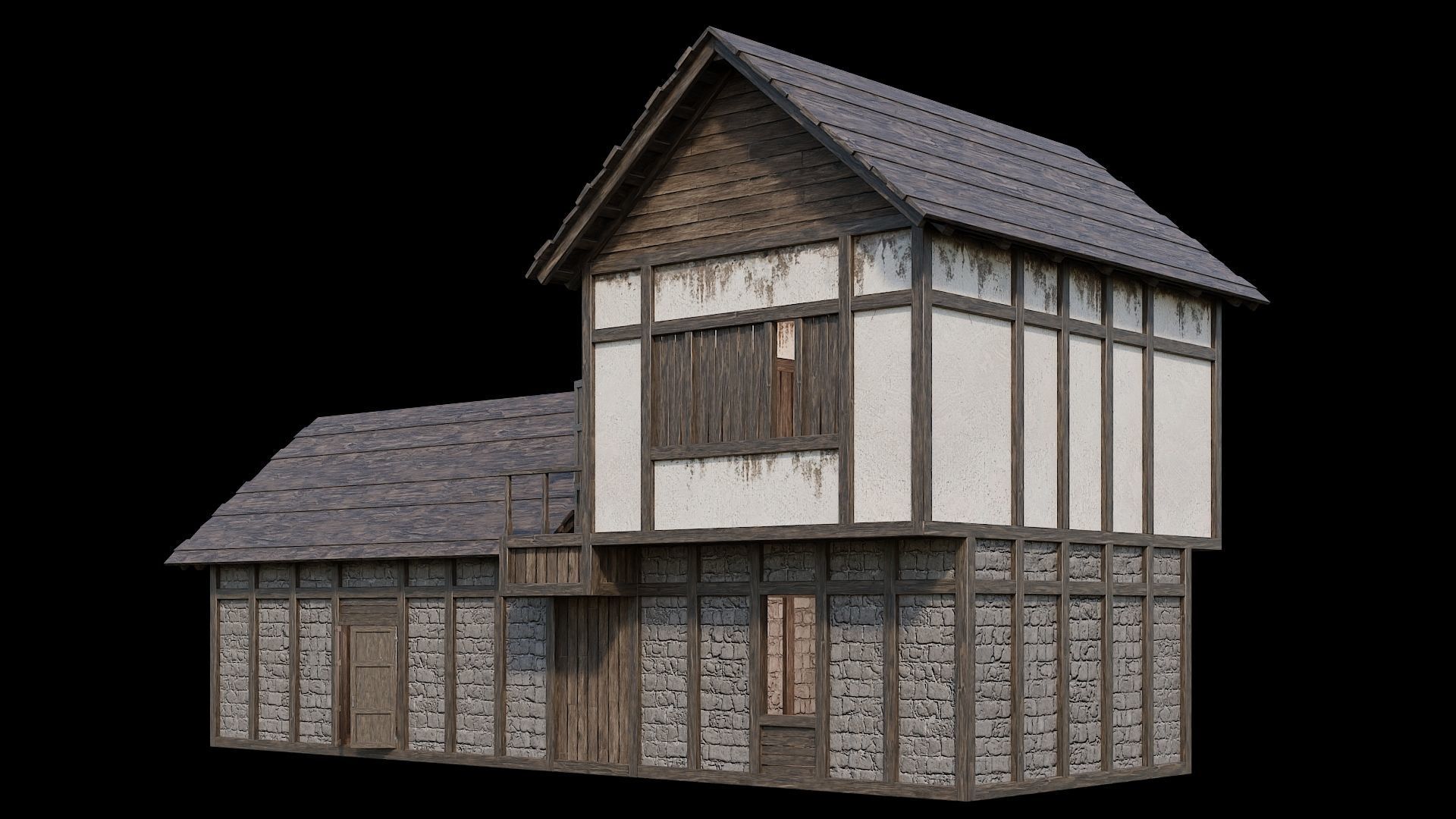 Medieval Village Pack - 6 Assets - 4K Textures Game Ready Low-poly 3D model_21