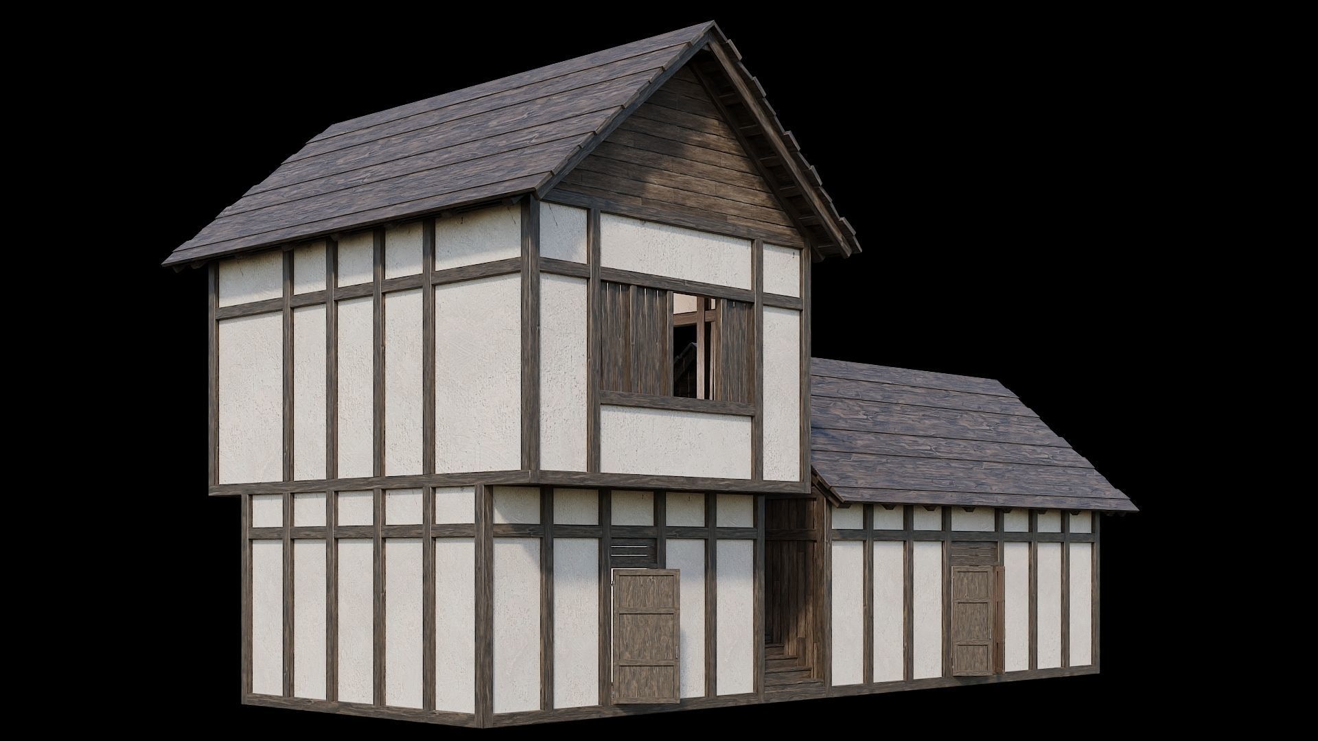 Medieval Village Pack - 6 Assets - 4K Textures Game Ready Low-poly 3D model_1