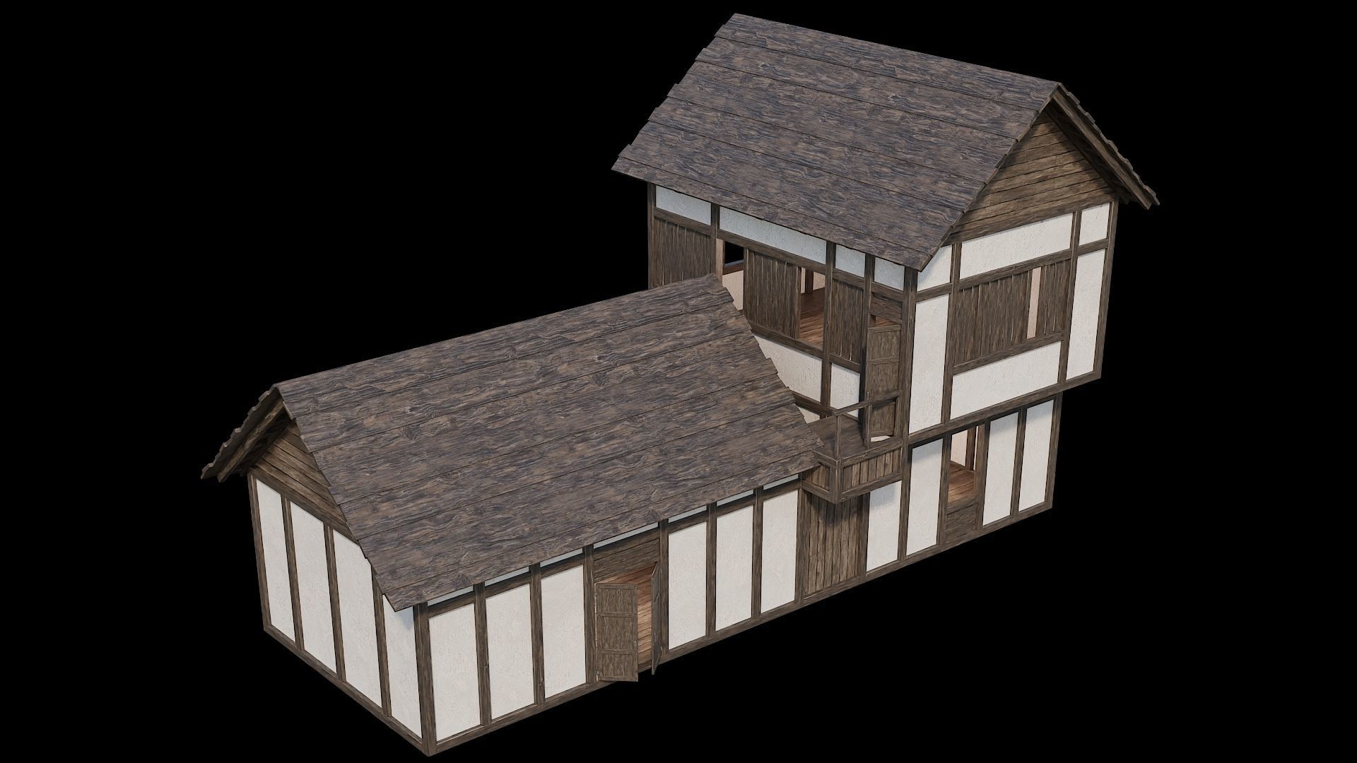 Medieval Village Pack - 6 Assets - 4K Textures Game Ready Low-poly 3D model_6
