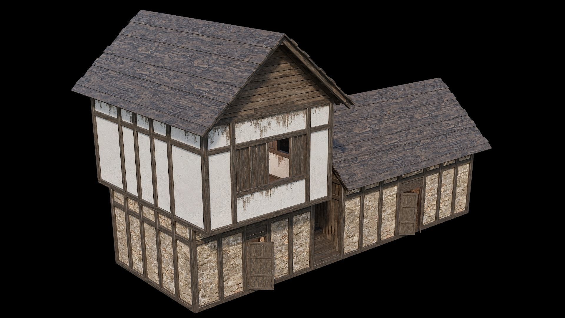 Medieval Village Pack - 6 Assets - 4K Textures Game Ready Low-poly 3D model_30