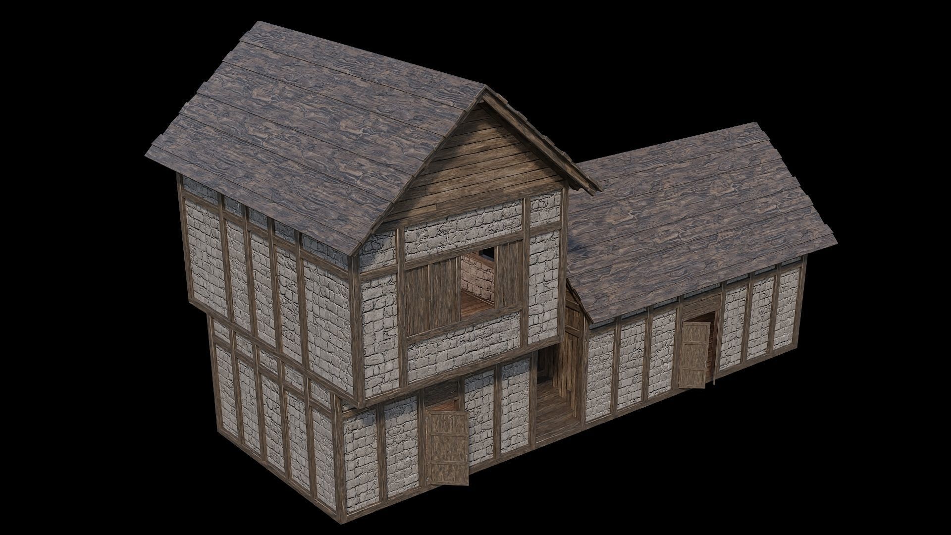 Medieval Village Pack - 6 Assets - 4K Textures Game Ready Low-poly 3D model_18