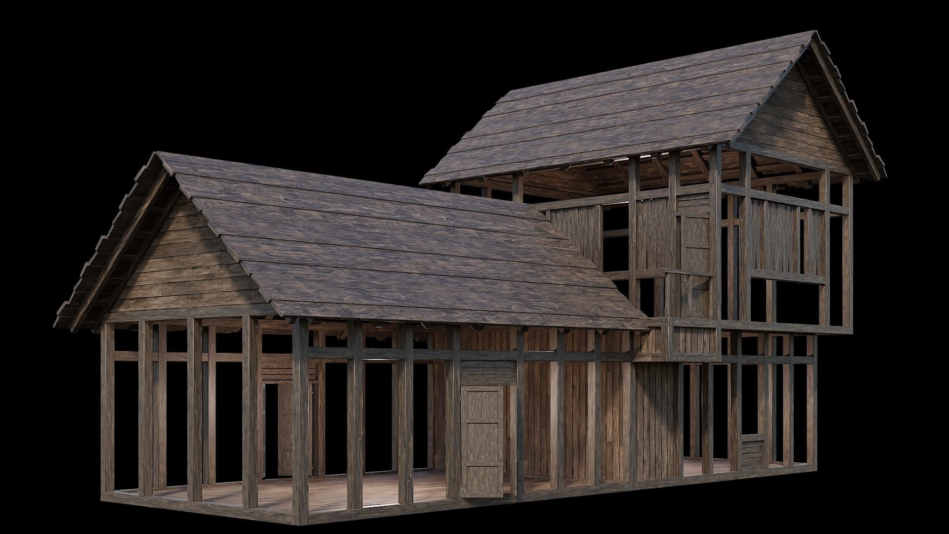 Medieval Village Pack - 6 Assets - 4K Textures Game Ready Low-poly 3D model_34