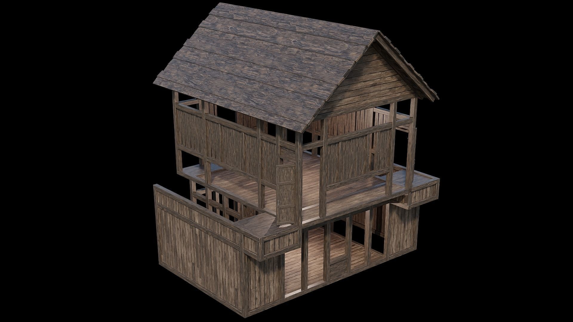 Medieval Village Pack  - 6 Assets - 4K Textures Game Ready Low-poly 3D model_37