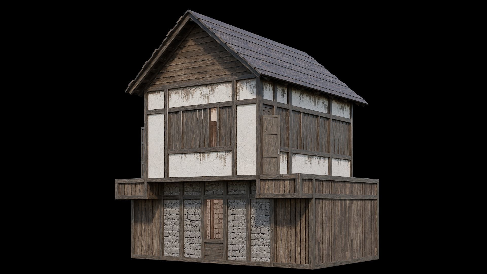 Medieval Village Pack  - 6 Assets - 4K Textures Game Ready Low-poly 3D model_21