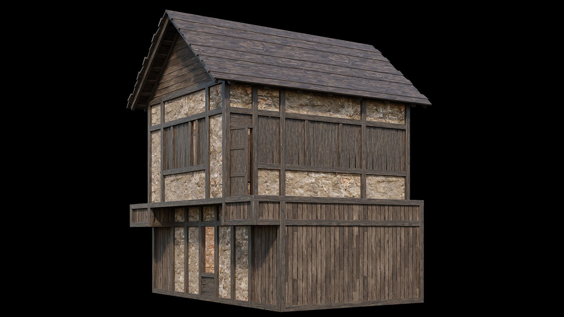 Medieval Village Pack  - 6 Assets - 4K Textures Game Ready Low-poly 3D model_9