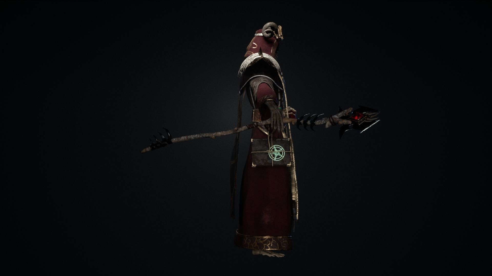 Undead Lich Low-poly 3D model_13