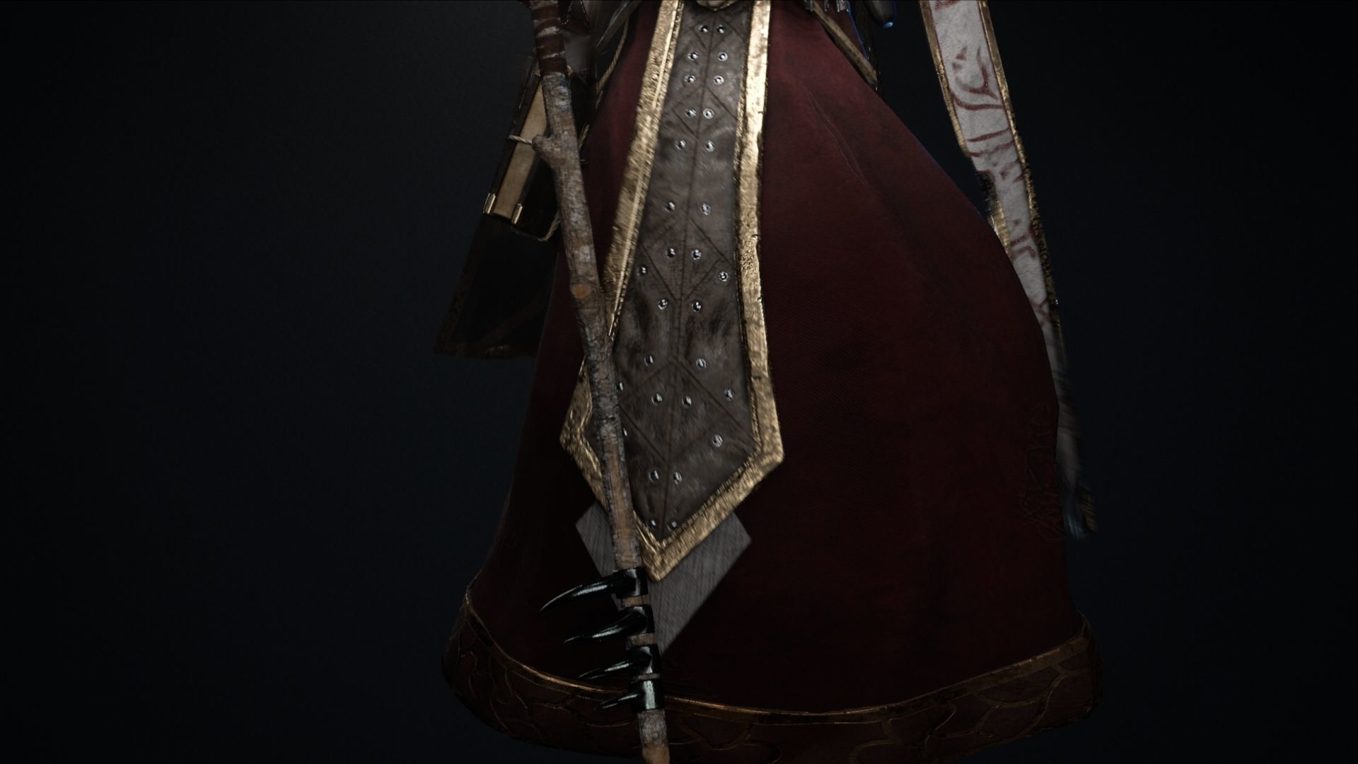 Undead Lich Low-poly 3D model_7