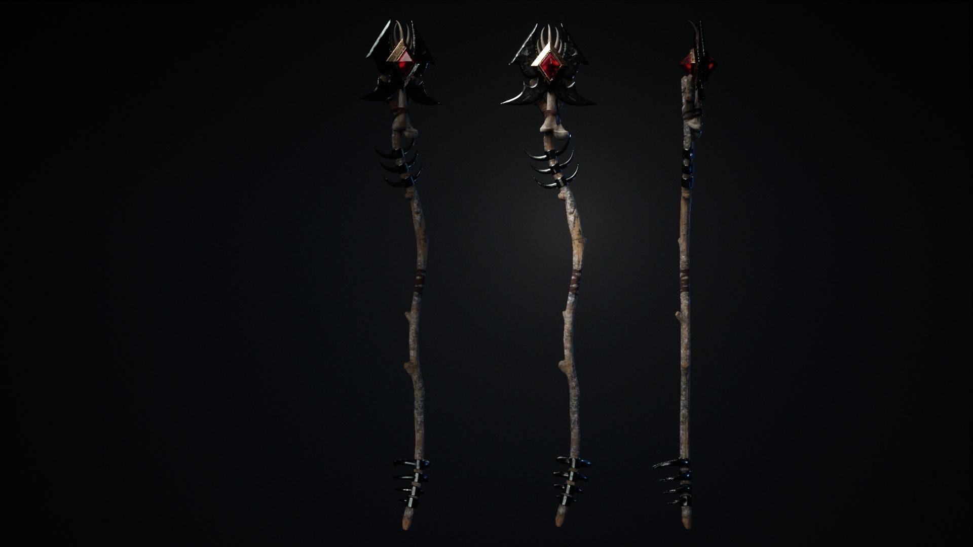 Undead Lich Low-poly 3D model_17