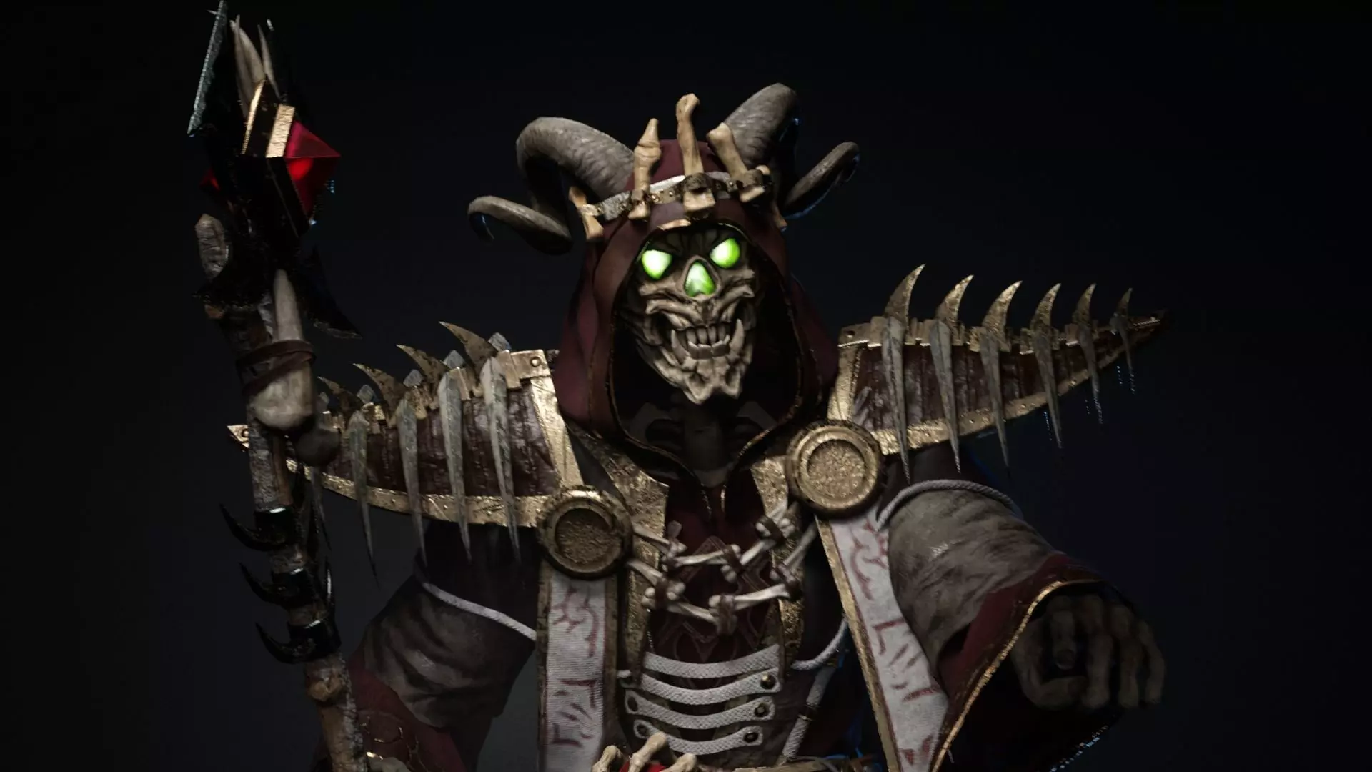 Undead Lich Low-poly 3D model_0