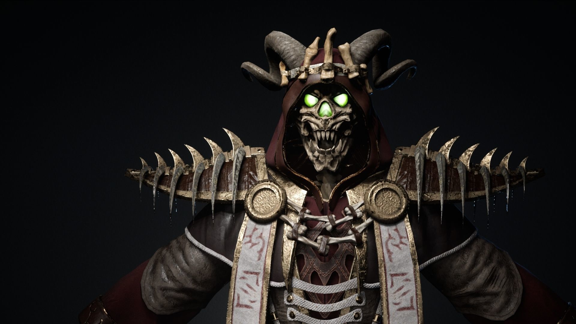 Undead Lich Low-poly 3D model_10