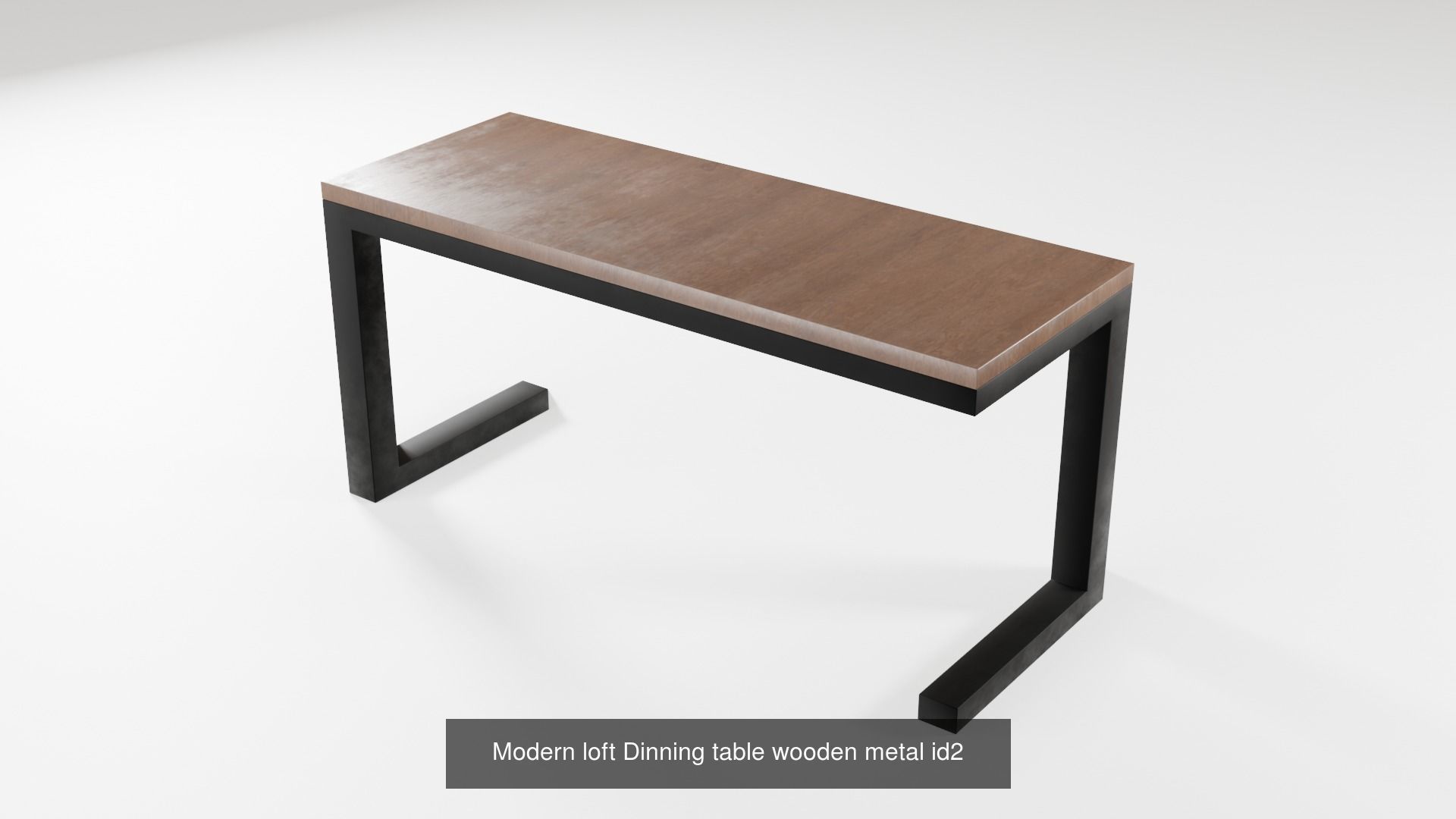 Table chair loft dining design modern wooden metal 3D Model Collection_17