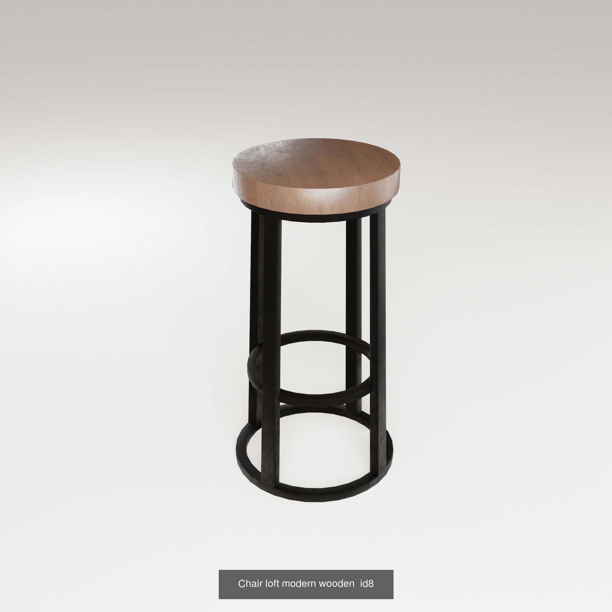 Table chair loft dining design modern wooden metal 3D Model Collection_26