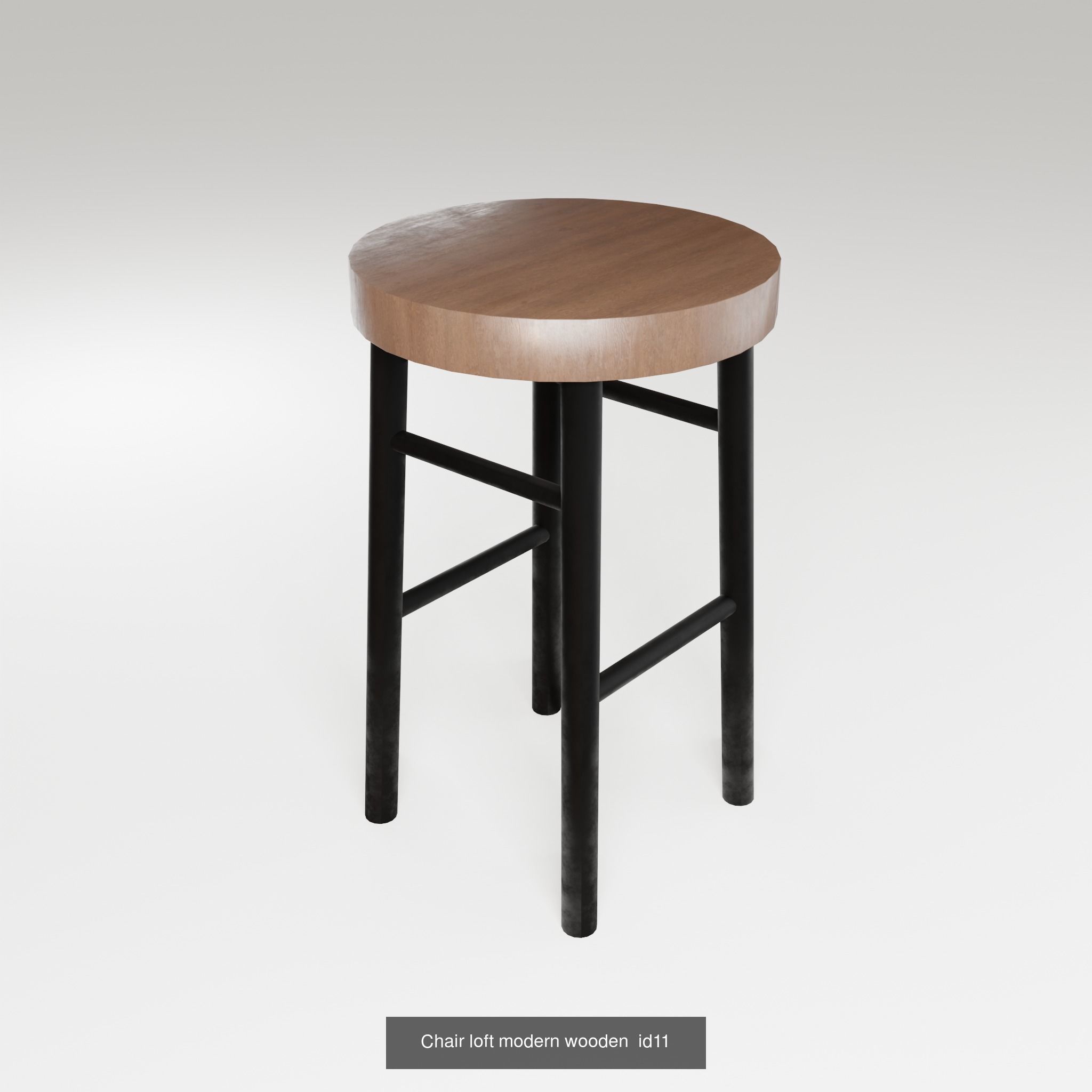 Table chair loft dining design modern wooden metal 3D Model Collection_27