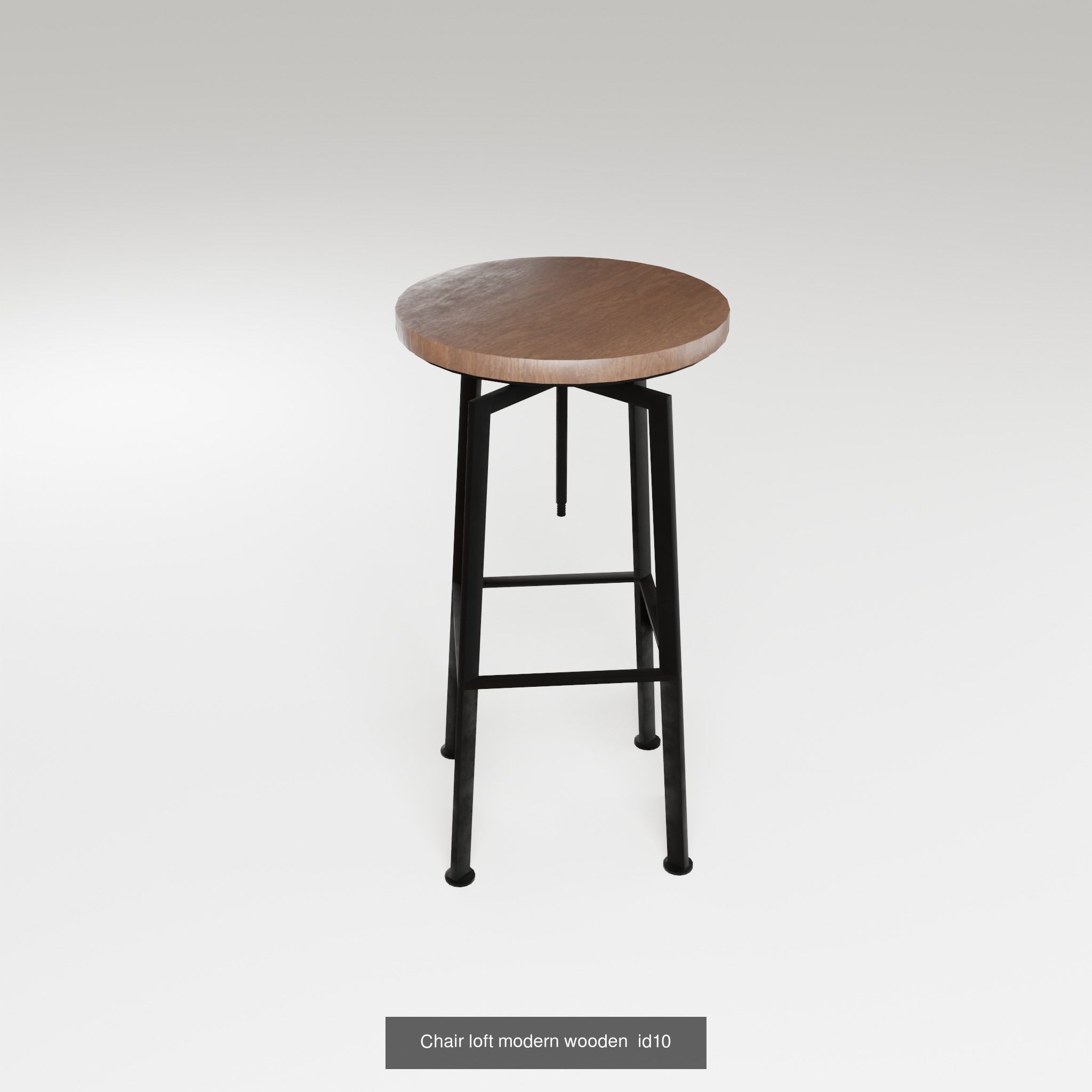 Table chair loft dining design modern wooden metal 3D Model Collection_22