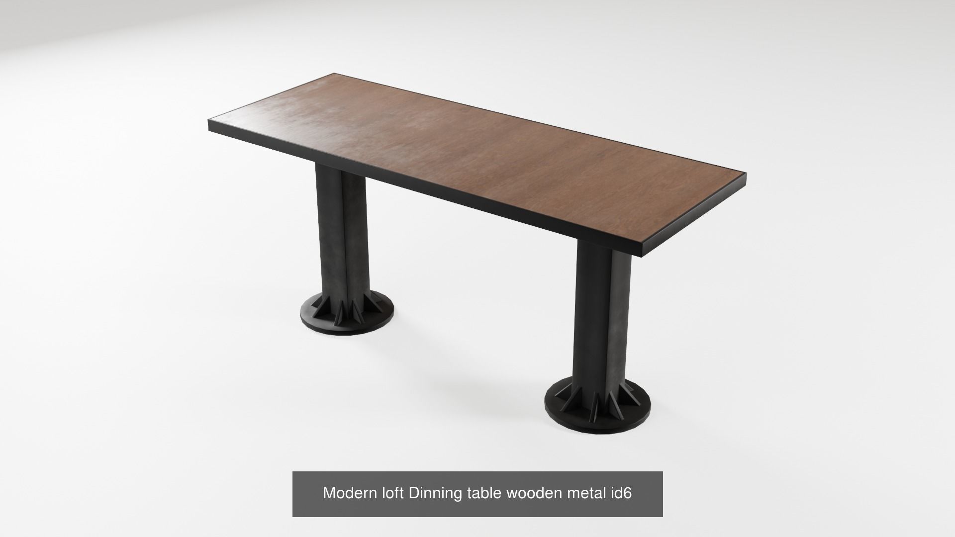 Table chair loft dining design modern wooden metal 3D Model Collection_15