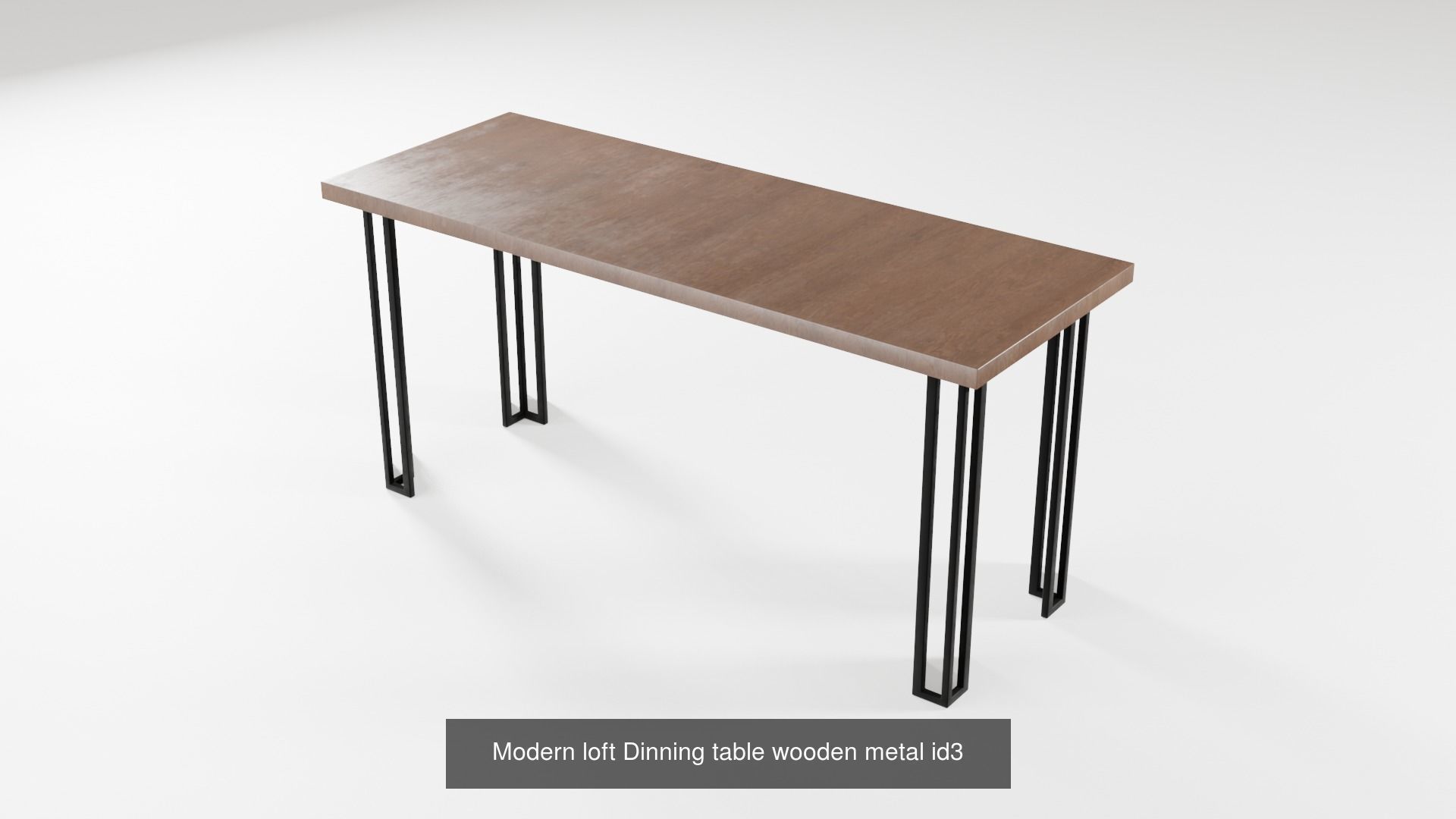 Table chair loft dining design modern wooden metal 3D Model Collection_12