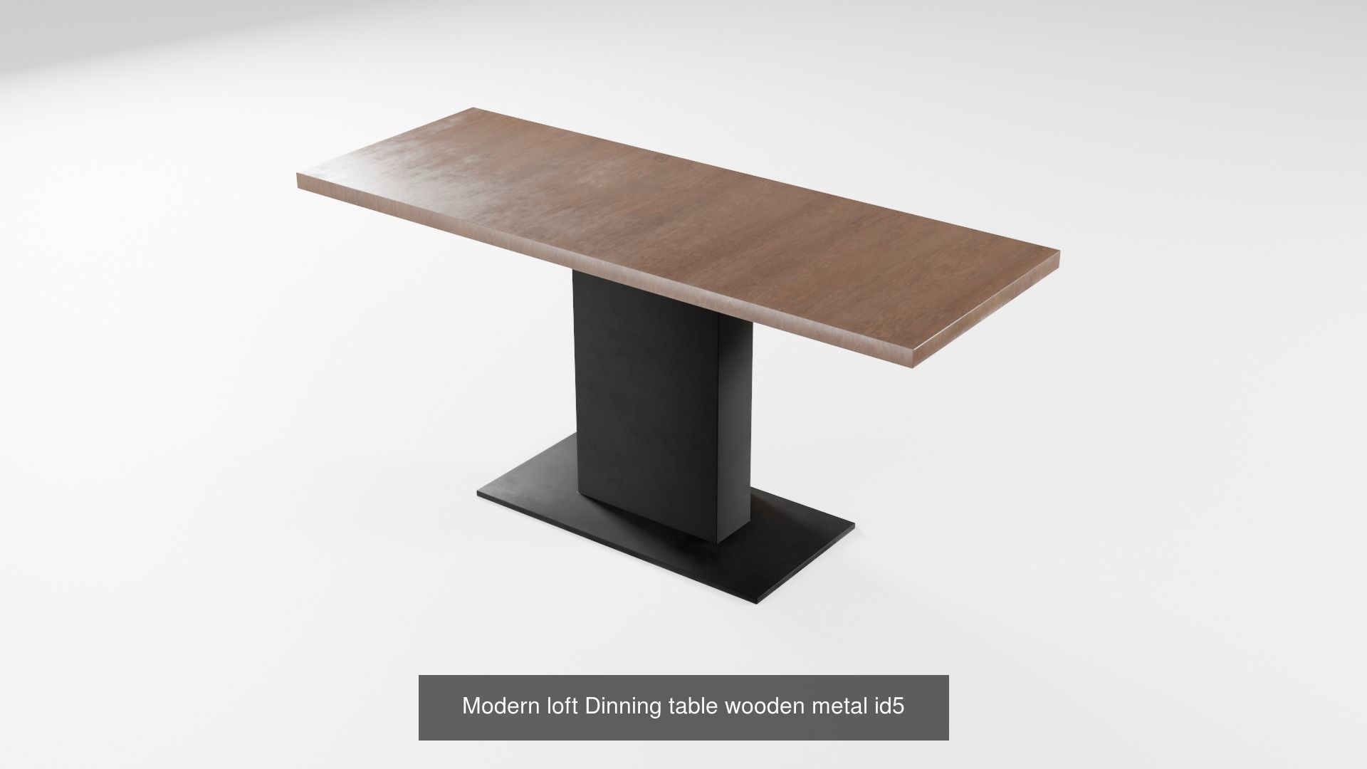 Table chair loft dining design modern wooden metal 3D Model Collection_10