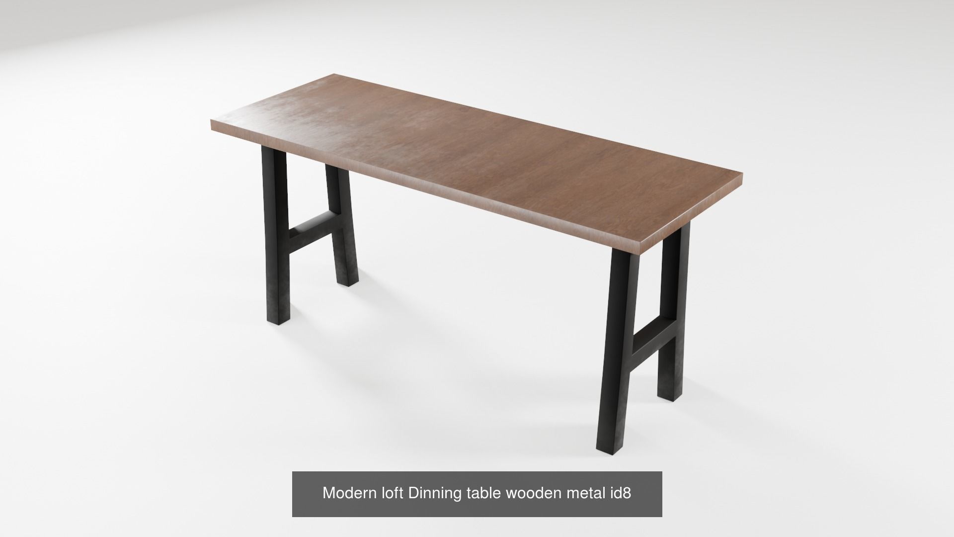 Table chair loft dining design modern wooden metal 3D Model Collection_16