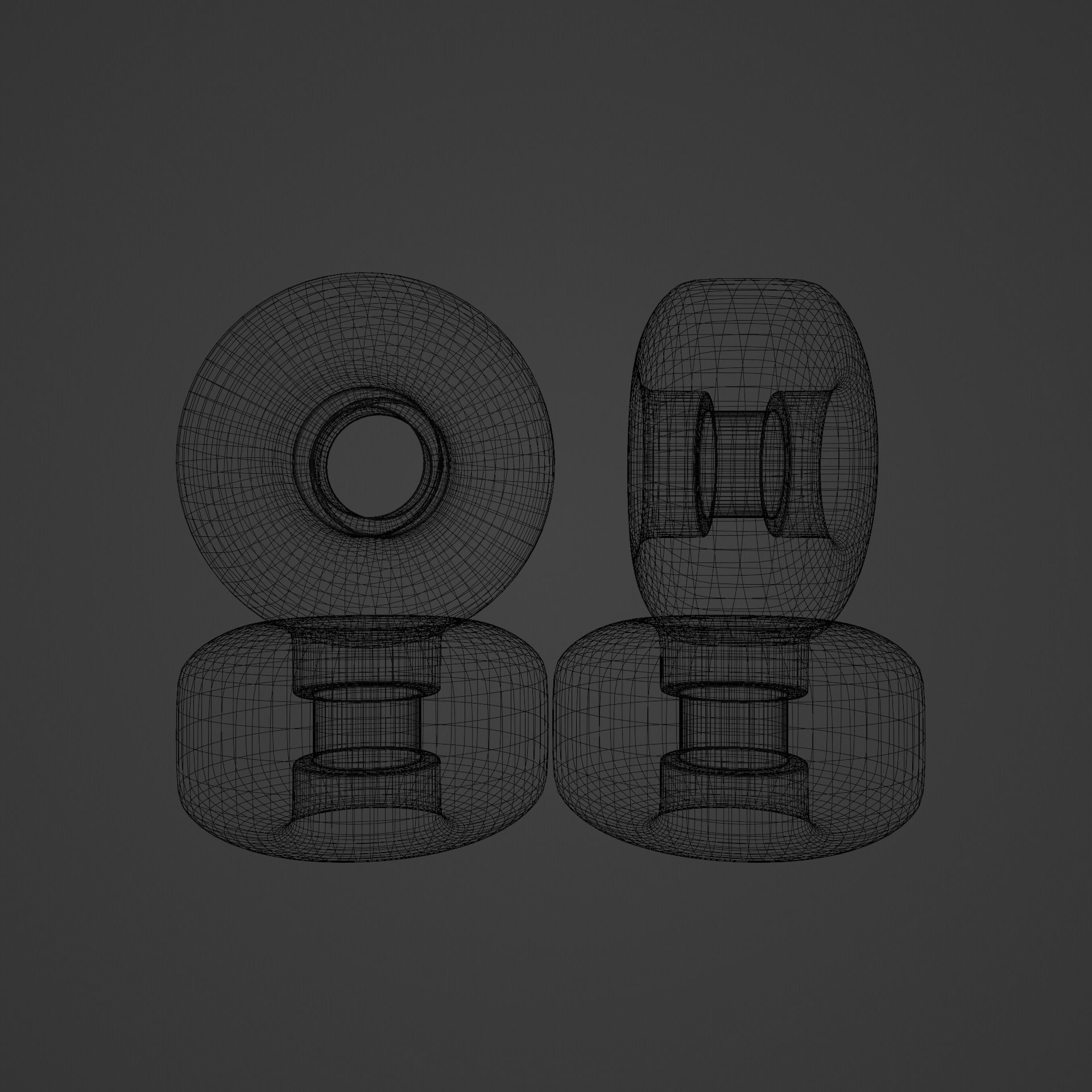 Realistic skateboard wheels spitfire 3D model_3