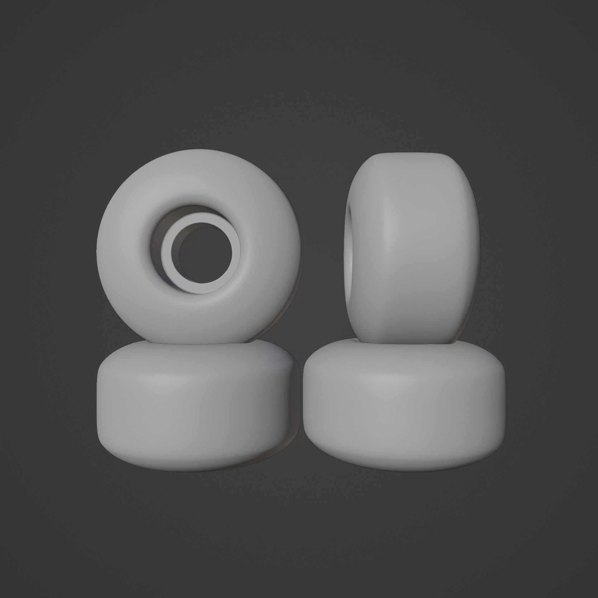 Realistic skateboard wheels spitfire 3D model_1
