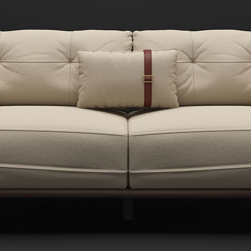 Sofa three seater 3D model 6