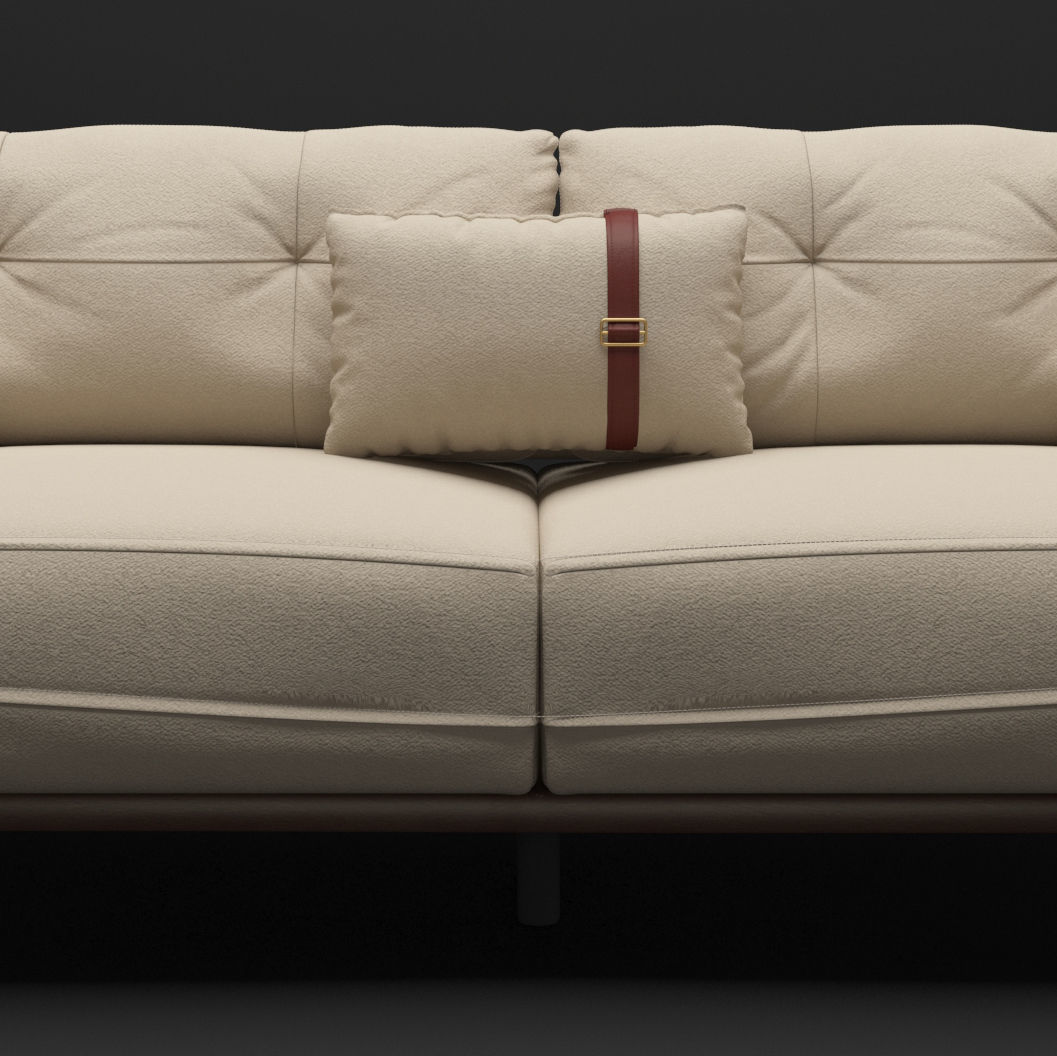 Sofa three seater 3D model_6