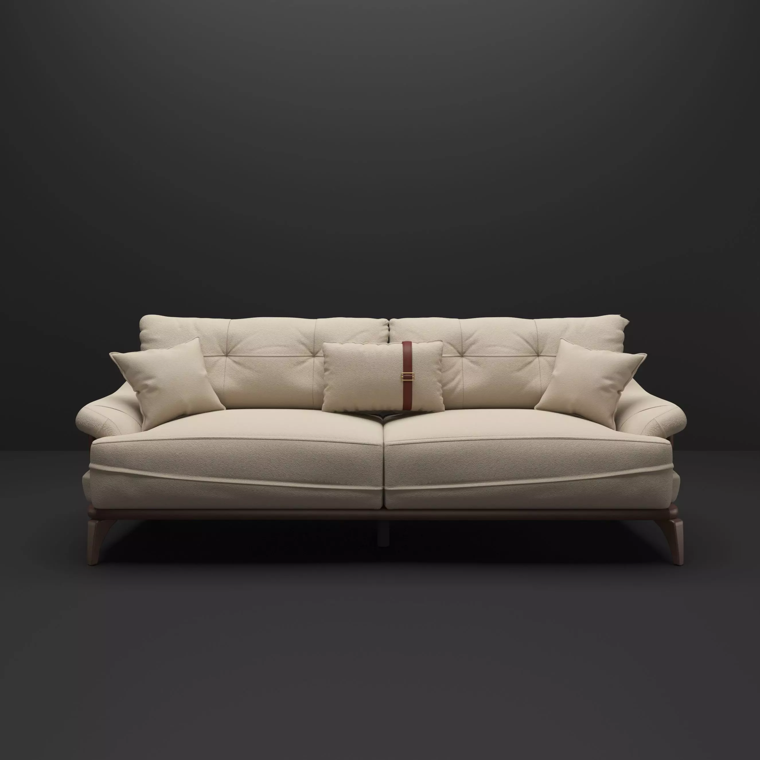 Sofa three seater 3D model_0